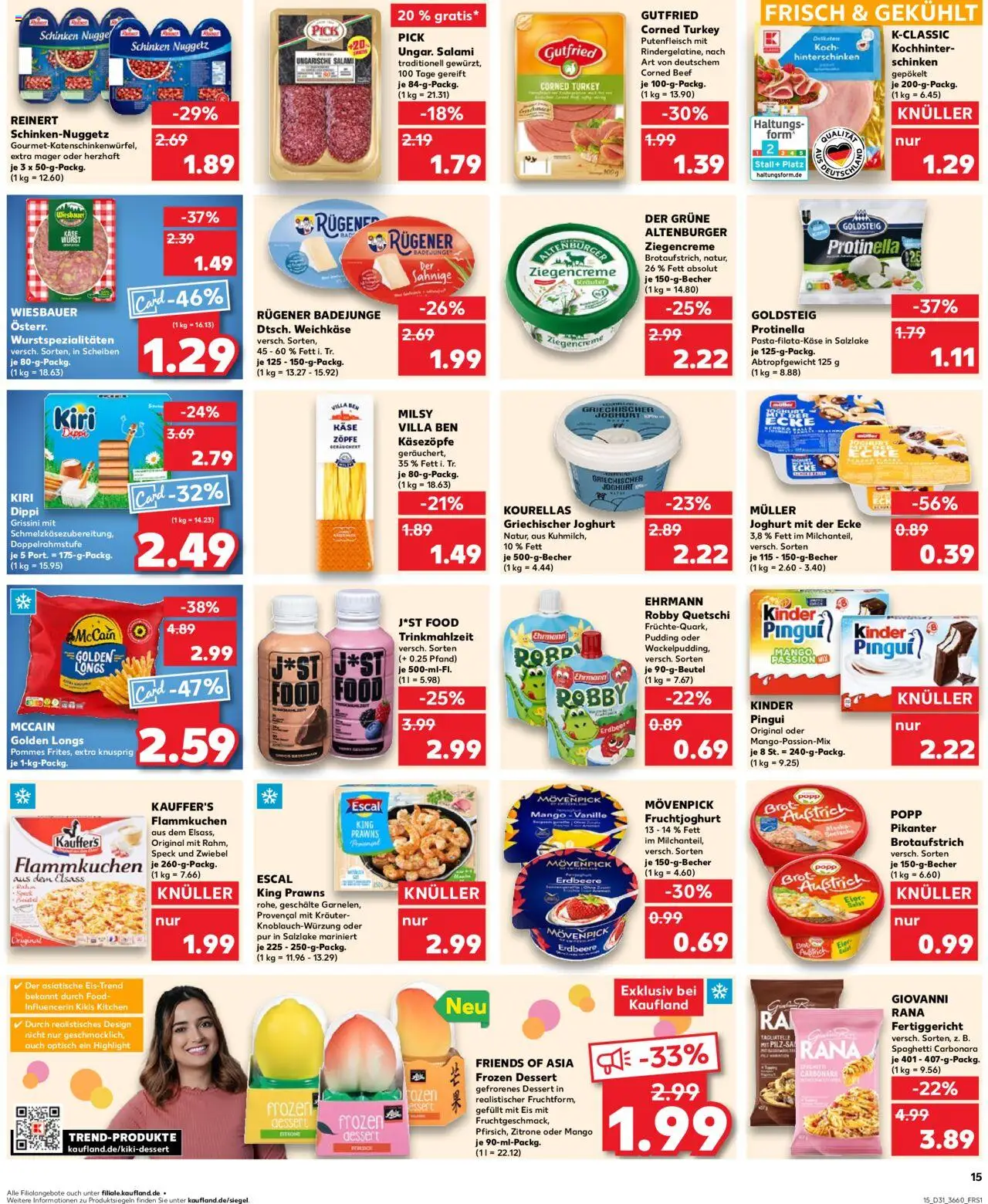 Kaufland Prospekt 	 - gültig ab dem 31.07.2025 | Seite: 15 | Produkte: McCain, Zitrone, Brot, Eis