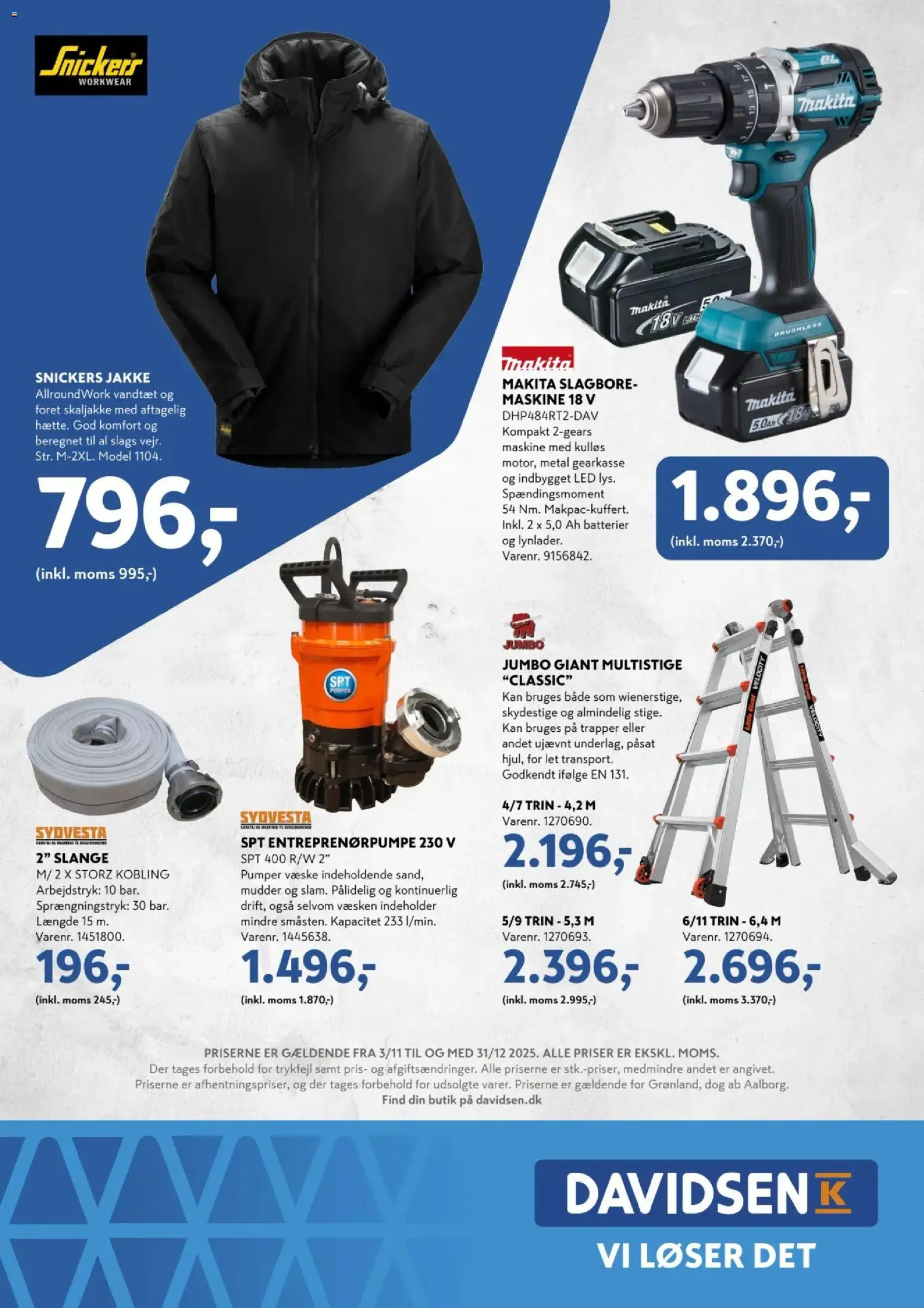 Davidsen tilbudsavis – gyldig fra 02.11.2025 | Side: 32 | Produkter: Batterier, Jakke, Søm