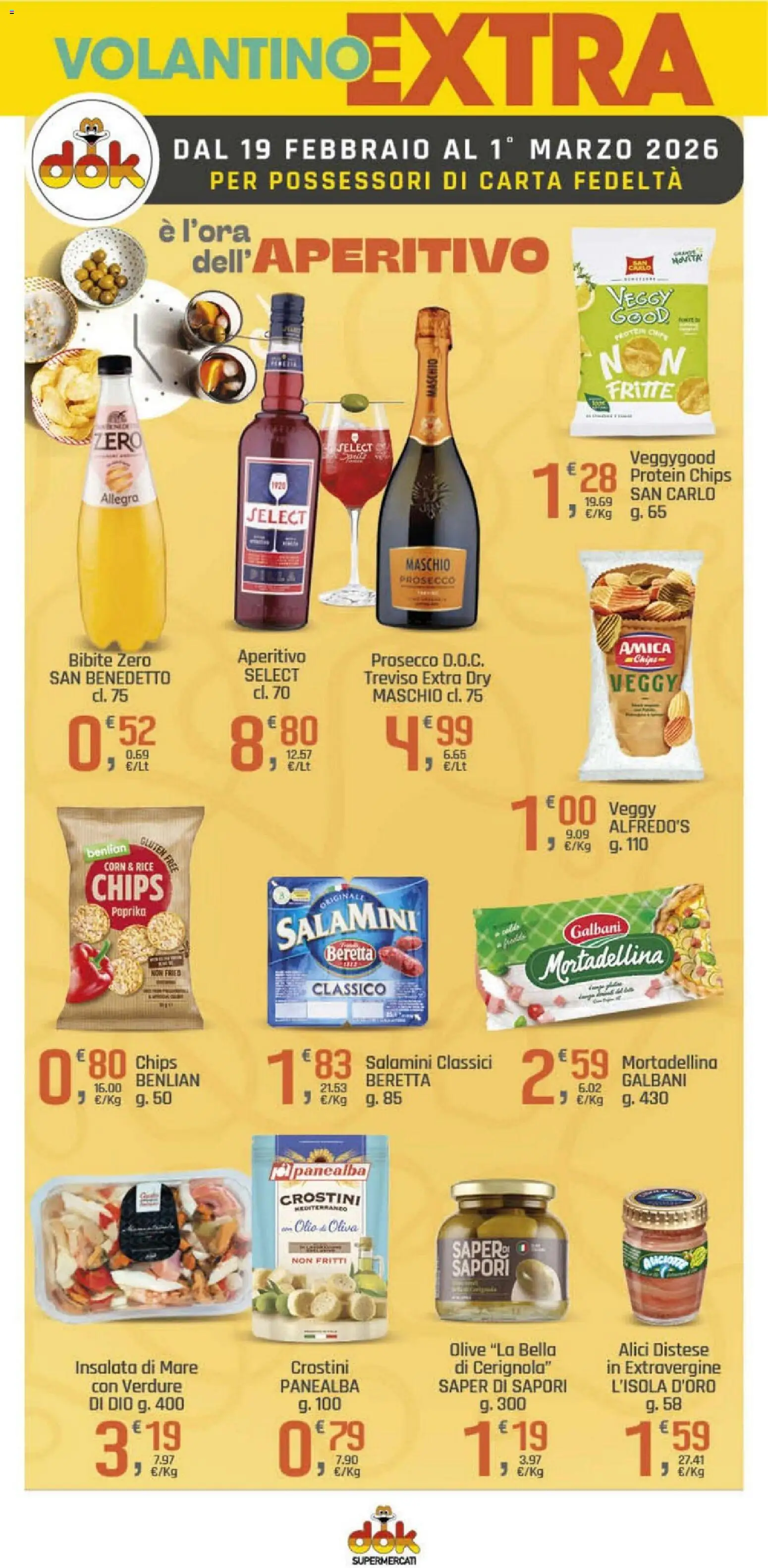 Volantino DOK del 19.02.2026 | Pagina: 14 | Prodotti: Olive, Crostini, Alici, Aperitivo