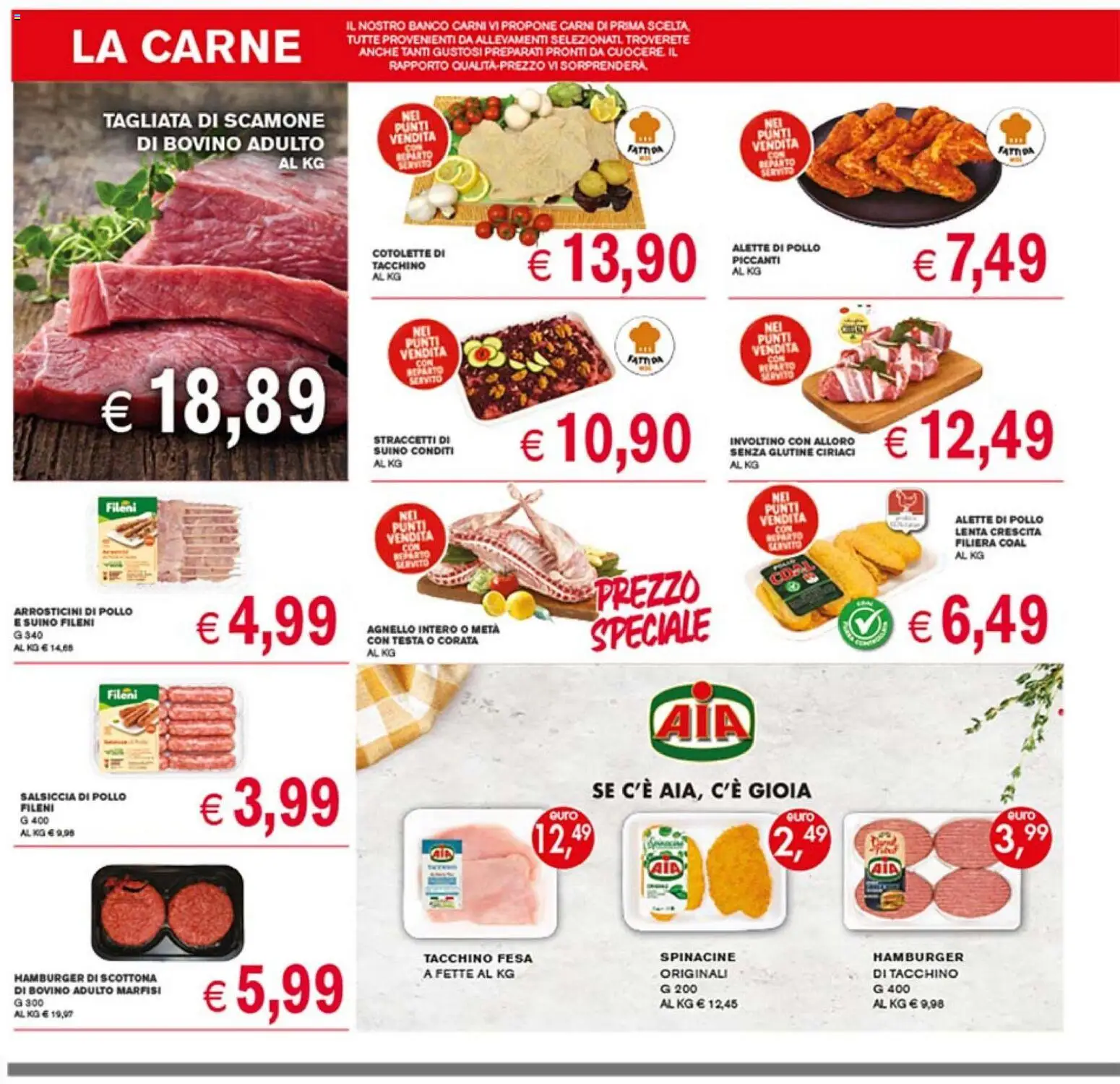 Volantino Coal del 12.03.2026 | Pagina: 4 | Prodotti: Bovino, Suino, Tacchino, Hamburger