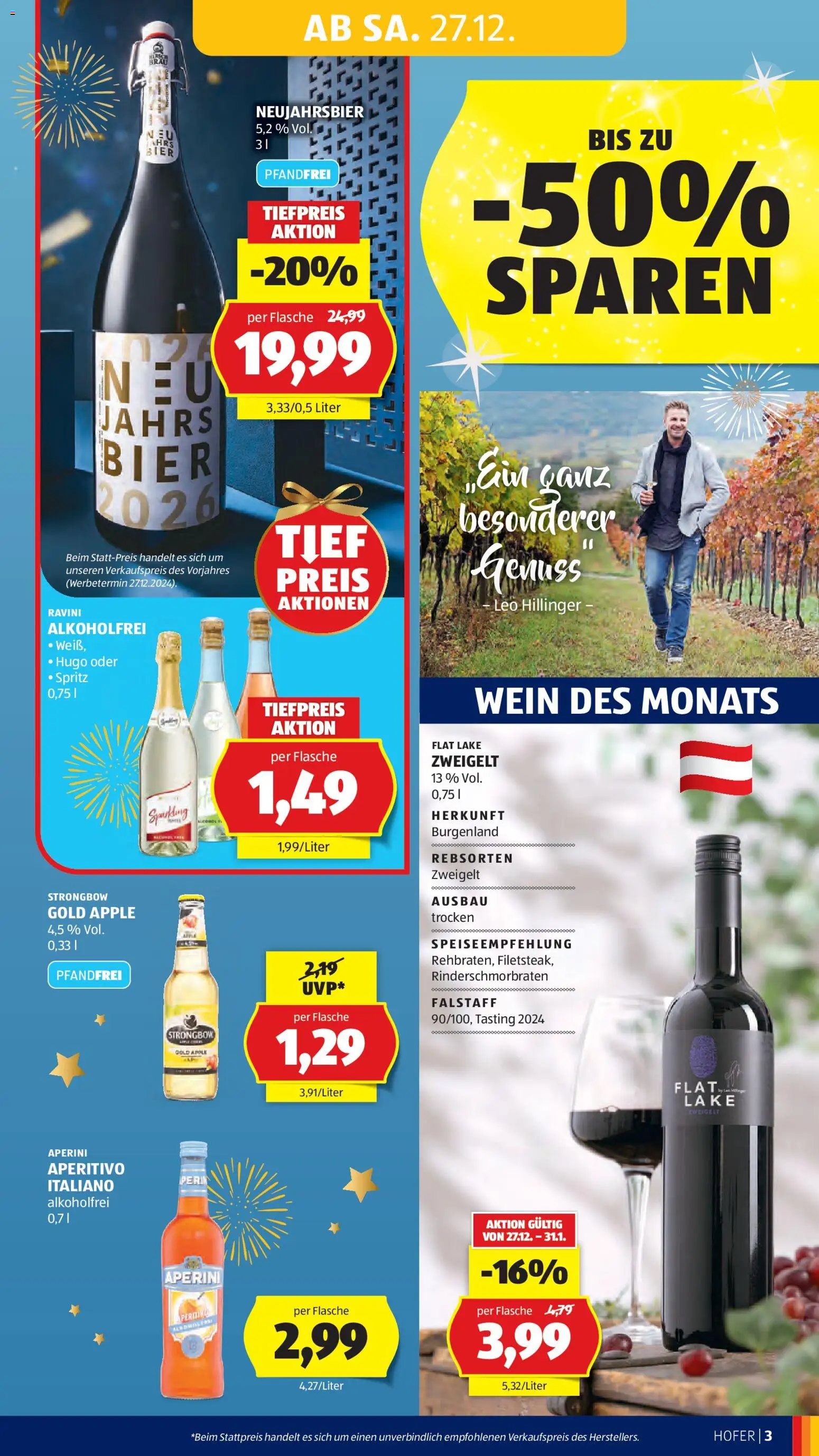 Hofer Flugblatt gültig ab 22.12.2025 | Seite: 5 | Produkte: Apple, Wein, Bier