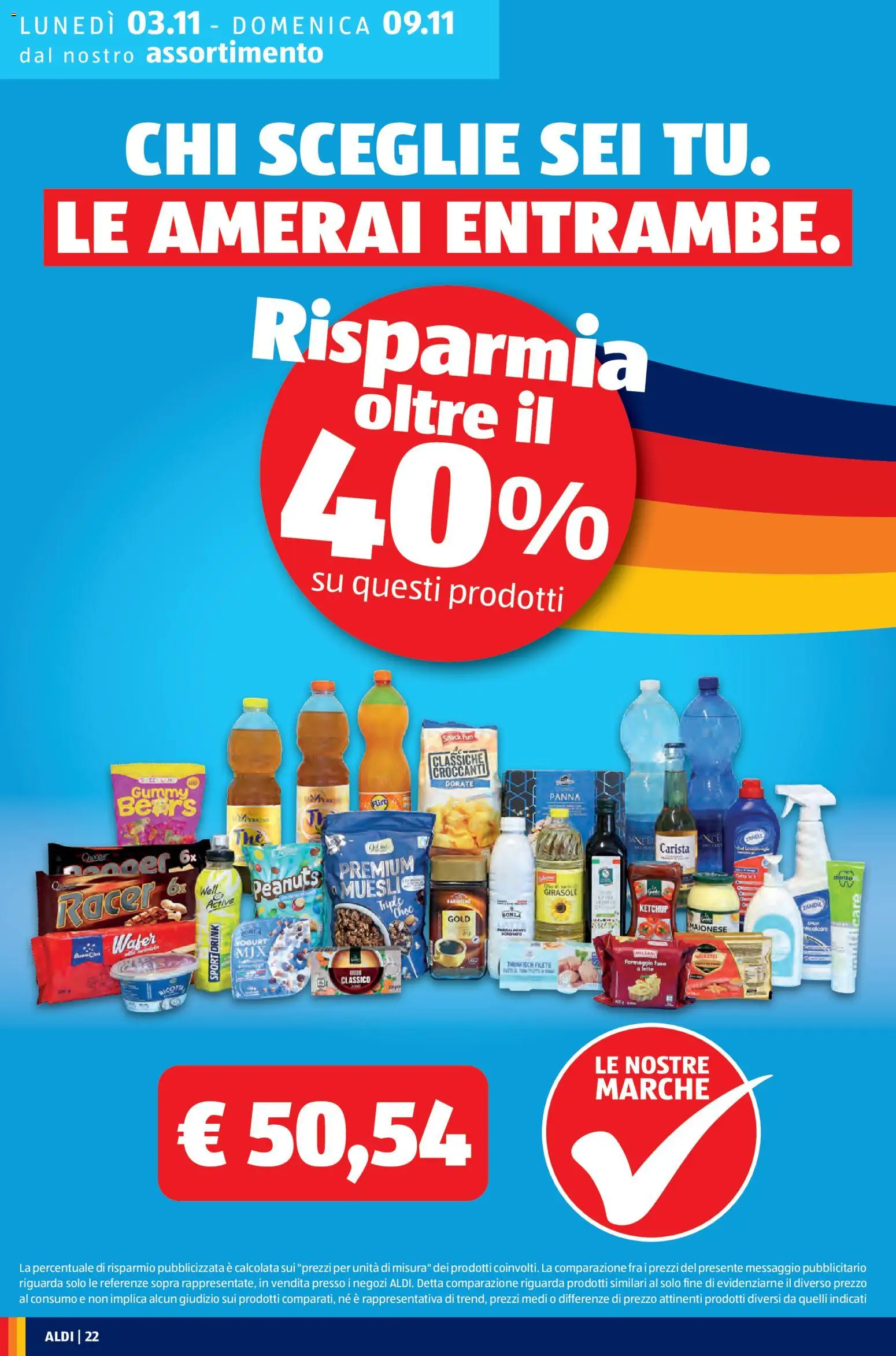 Volantino Aldi del 03.11.2025 | Pagina: 22 | Prodotti: Panna, Formaggio, Olio, Ricotta