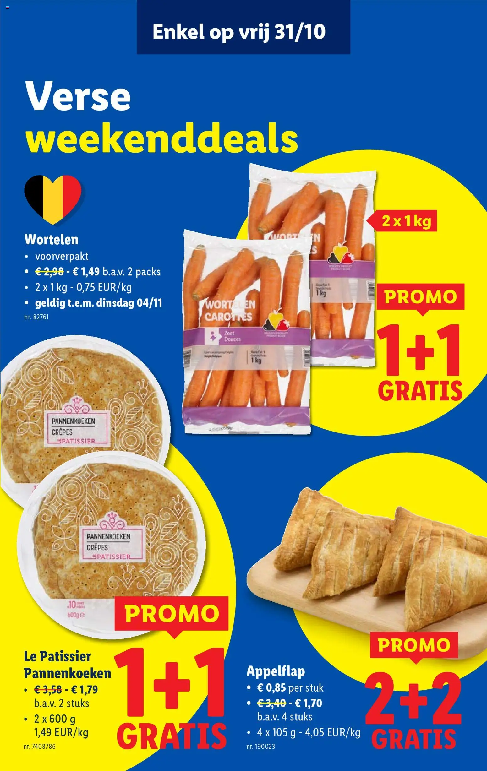 {H1} | Pagina: 56 | Producten: Pannenkoeken, Wortelen