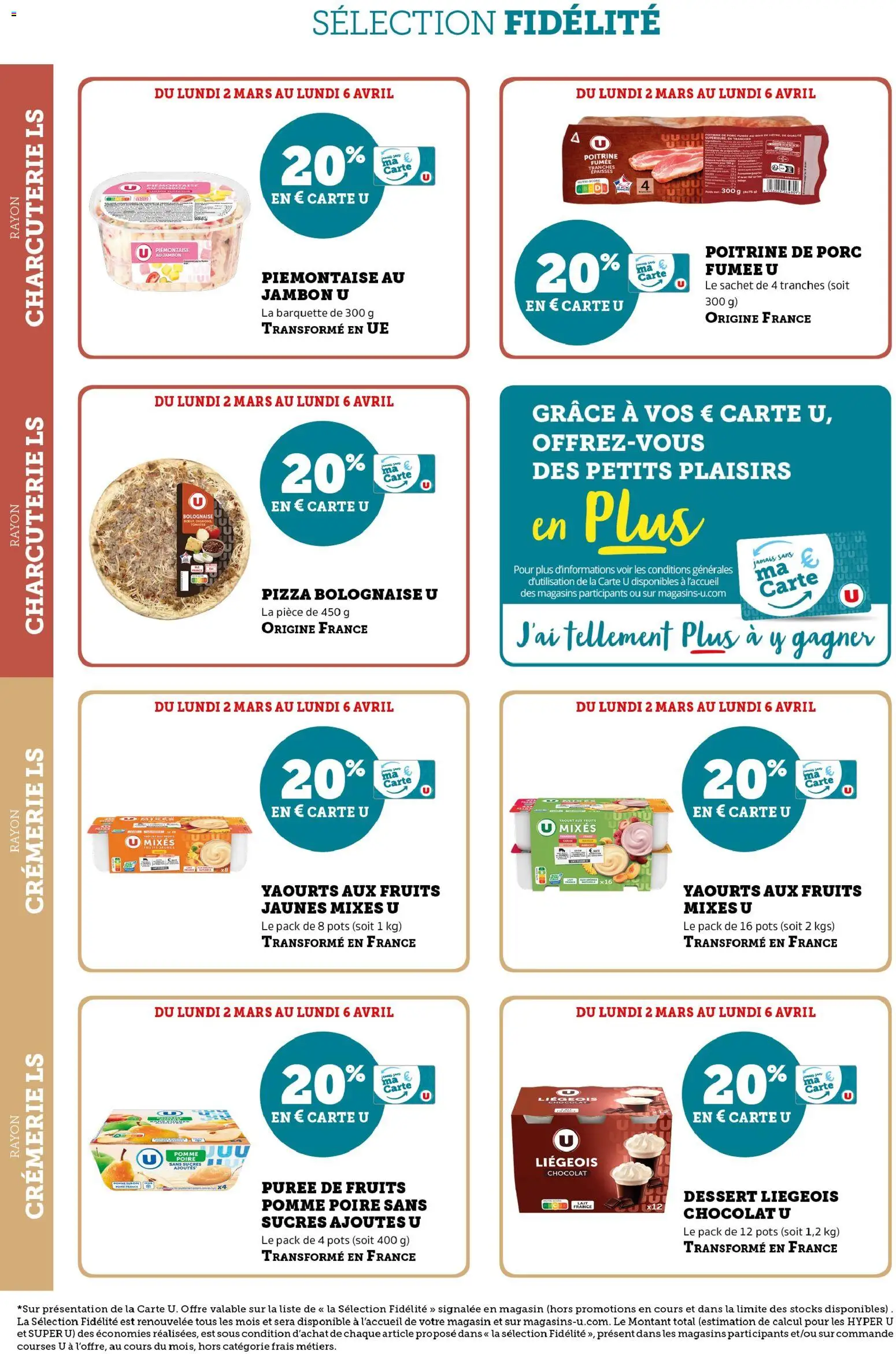 {H1} | Page: 4 | Produits: Yaourts, Chocolat, Jambon, Porc