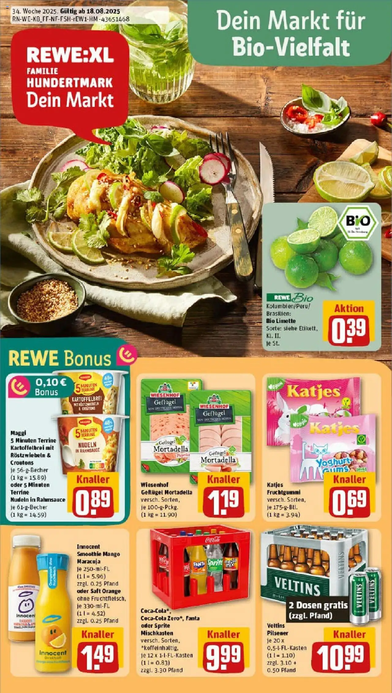 Rewe prospekt Emmelshausen	 – gültig ab 17.08.2025 | Seite: 1 | Produkte: Fanta, Sprite, Maggi, Katjes