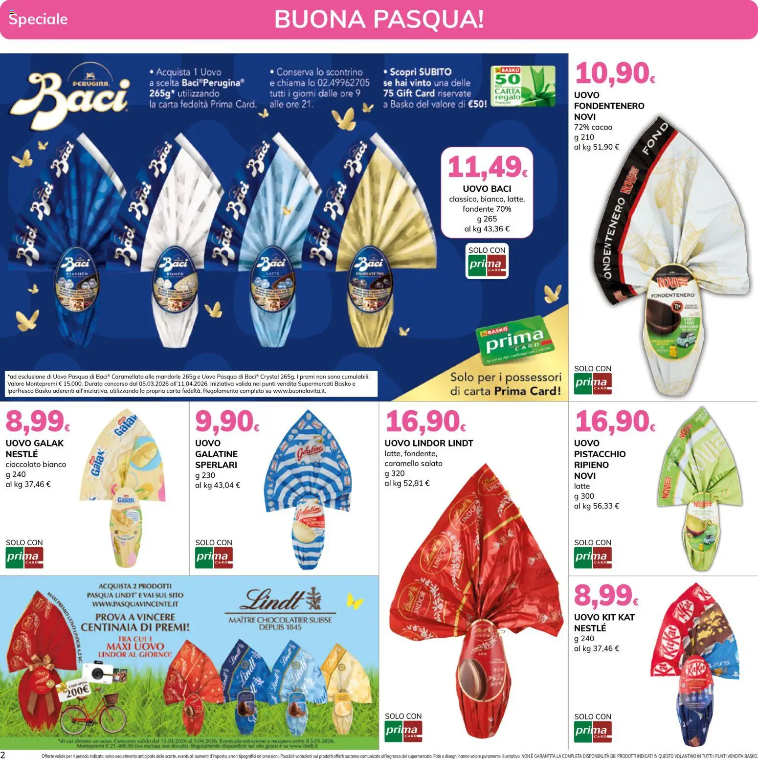 Volantino Basko del 24.03.2026 | Pagina: 2 | Prodotti: Cioccolato, Latte, Mandorle, Gioco