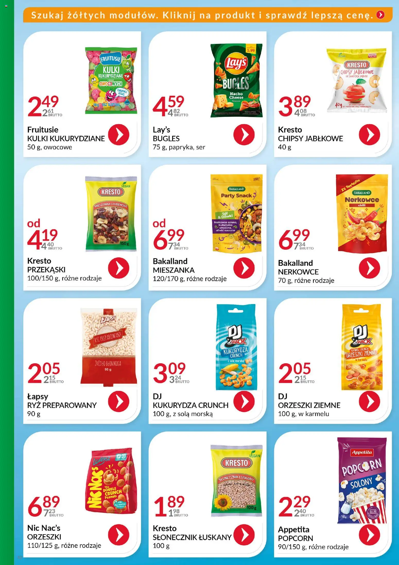 Eurocash Gazetka - Katalog Artykułów Spożywczych od 16.11.2025 | Strona: 56 | Produkty: Chipsy, Kukurydza, Słonecznik, Ryż