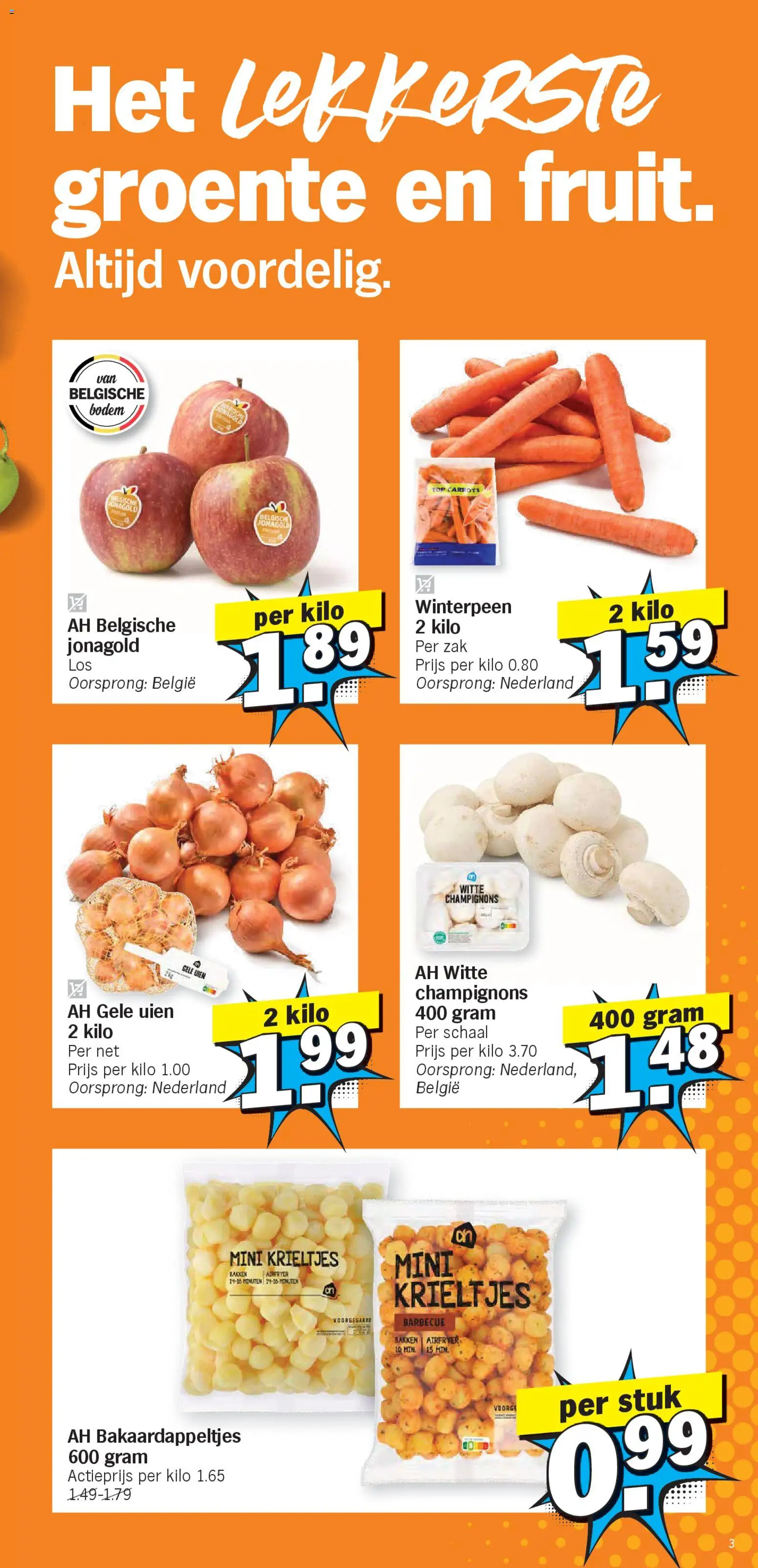 {H1} | Pagina: 3 | Producten: Krieltjes, Zak, Schaal