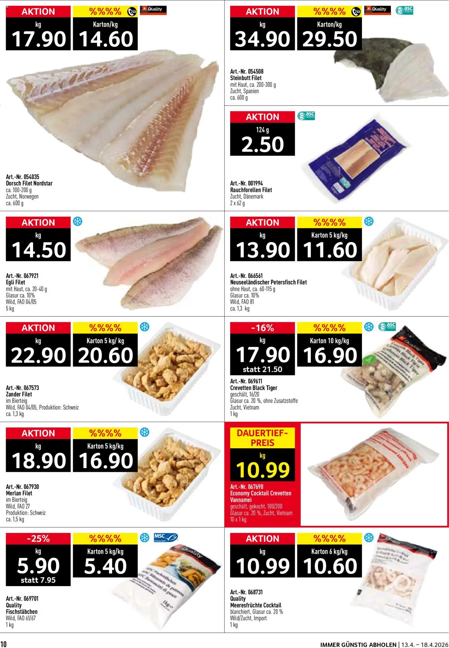 Prodega aktionen – gültig ab 13.04.2026 | Seite: 10 | Produkte: Meeresfrüchte