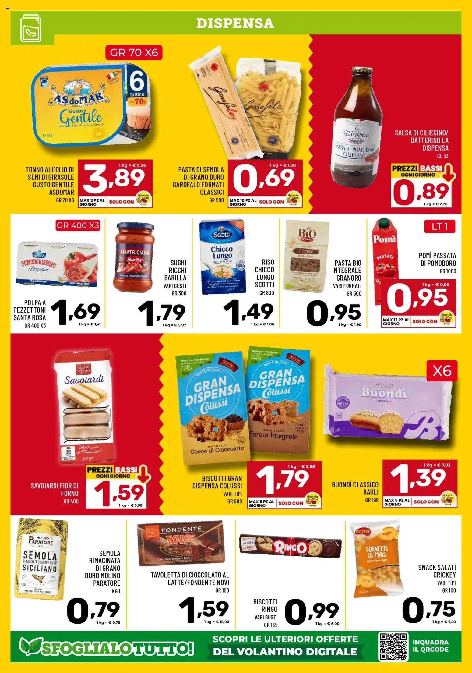 Volantino Il Centesimo del 24.02.2026 | Pagina: 8 | Prodotti: Pomodoro, Farina, Pasta, Passata di pomodoro