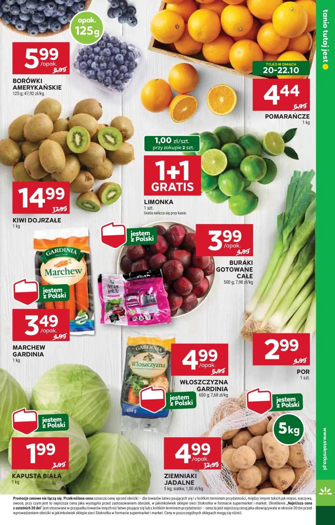 Stokrotka Gazetka - Market od 16.10.2025 | Strona: 9 | Produkty: Limonka, Buraki, Pomarańcze, Kiwi