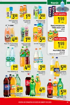 Pogląd oferty "Piotruś Pan Gazetka" - ważna od 06.11.2025 | Strona: 25 | Produkty: Cynamon, Napoje, Coca cola, Woda