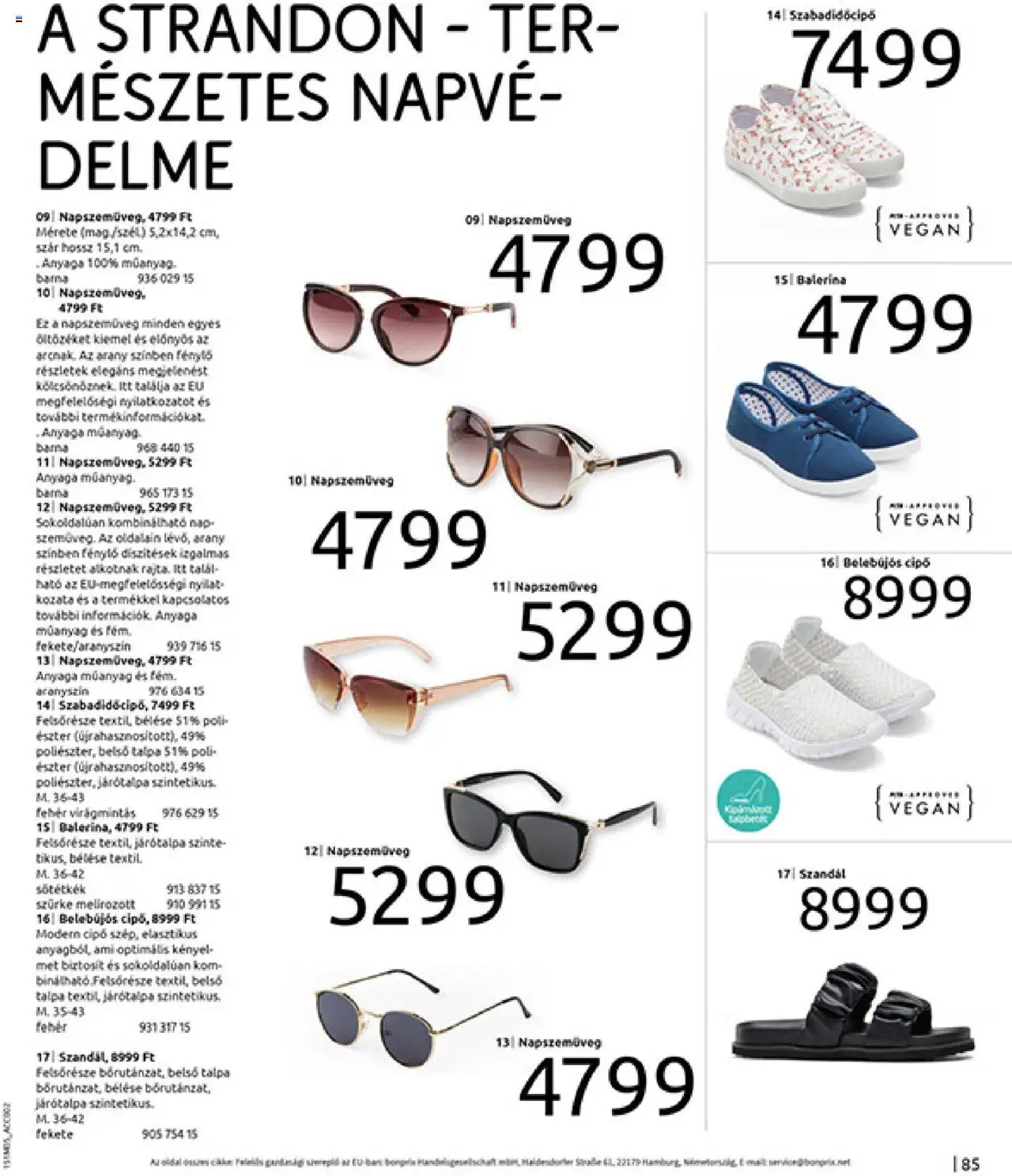 Bonprix akciós ujság - amely érvényes a következő dátumtól: 27.05.2025 | Oldal: 87 | Termékek: Napszemüveg, Vegán