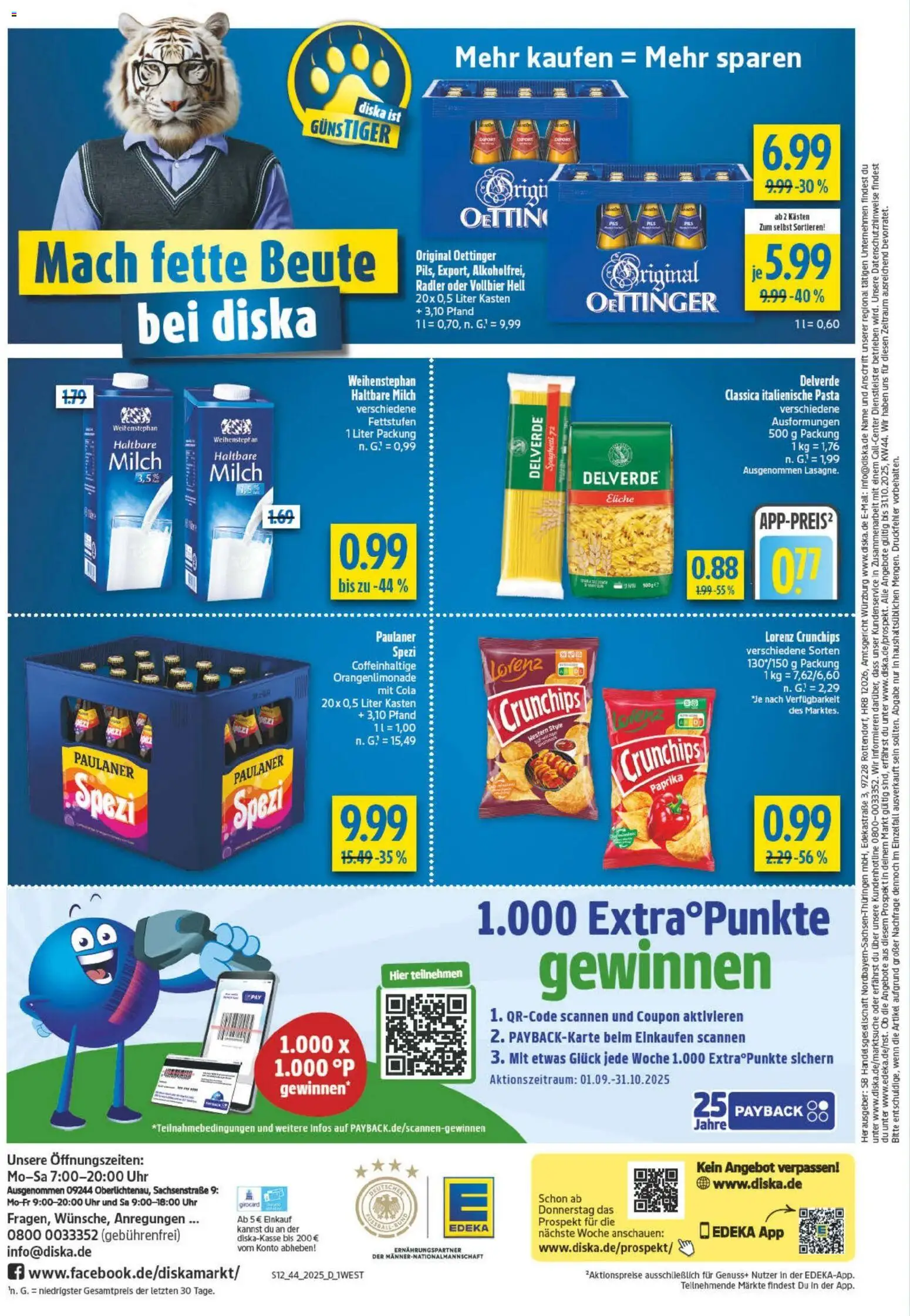 Diska - Diska Angebote Bayern KW44 – gültig ab 27.10.2025 | Seite: 12 | Produkte: Radler, Paprika, Pasta, Paulaner