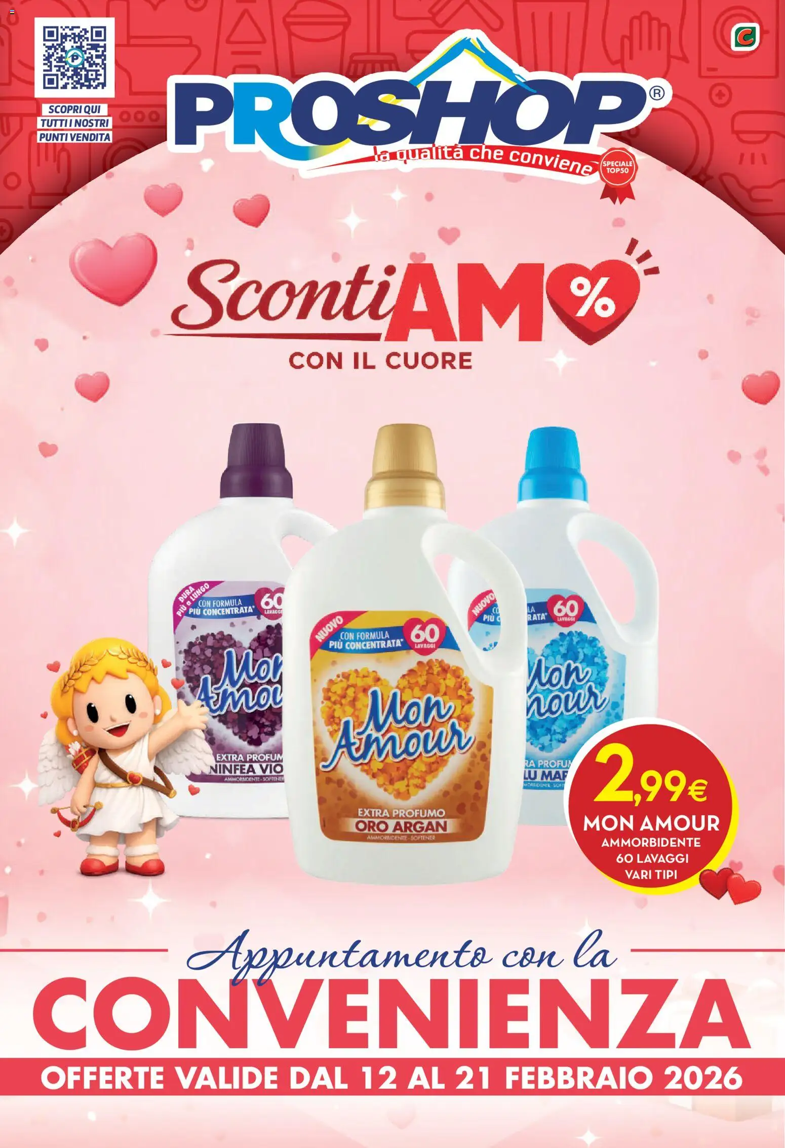 Volantino Proshop del 12.02.2026 | Pagina: 1 | Prodotti: Ammorbidente, Profumo