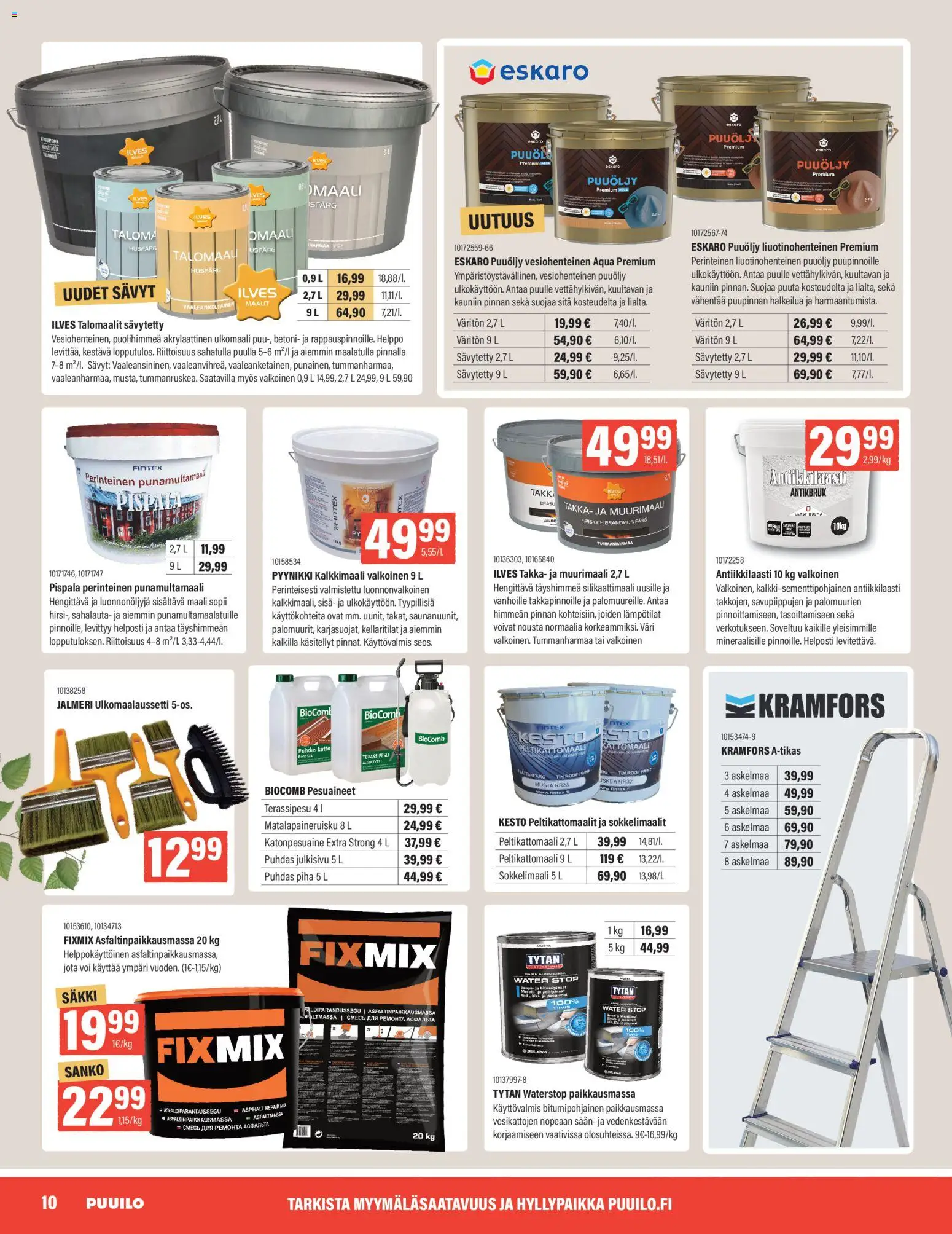 Puuilo tarjoukset – voimassa 27.04.2026 alkaen | Sivu: 10 | Tuotteet: Maali, Voi, Takka