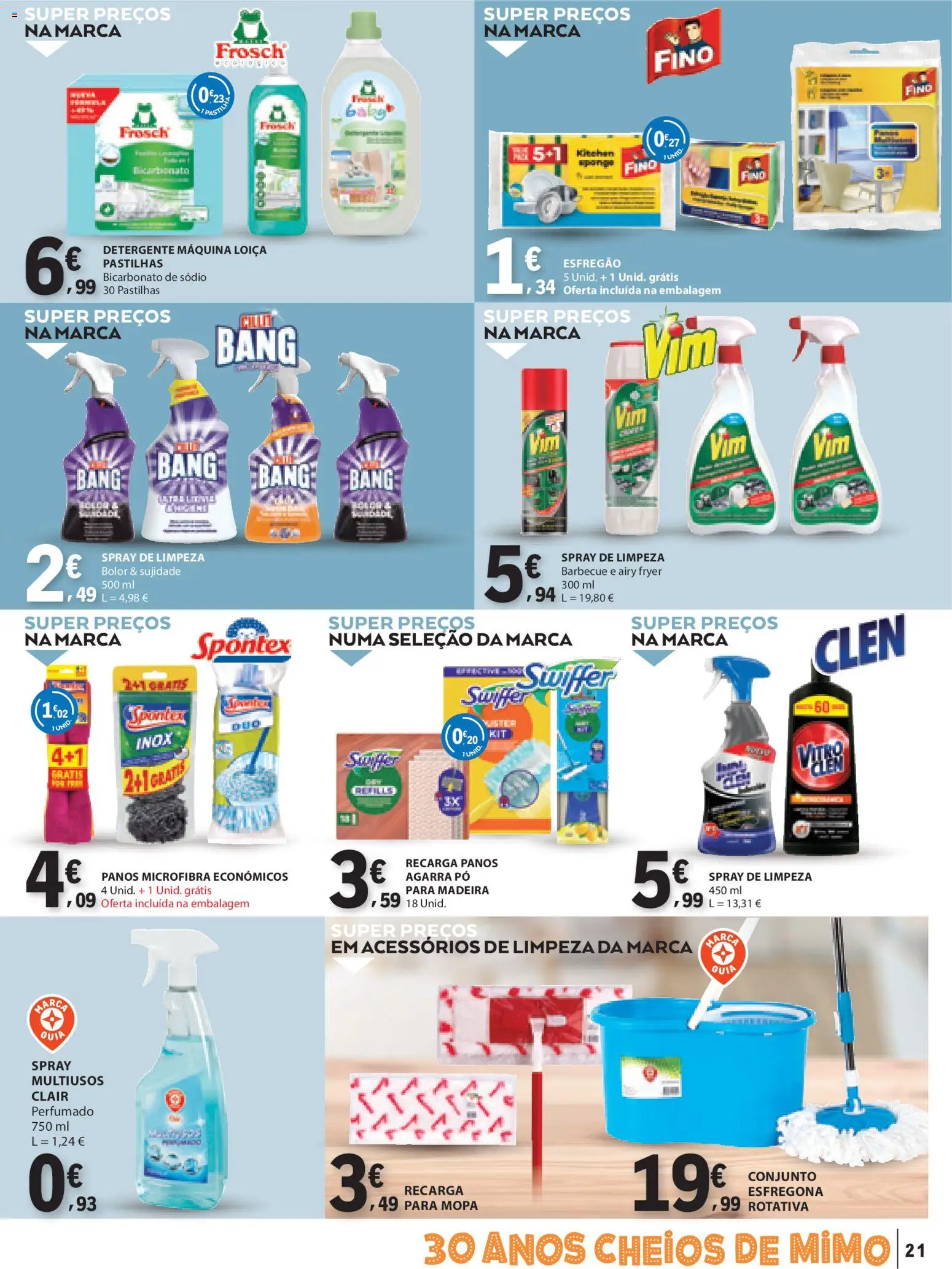 E.Leclerc Têxtil Lar e Limpeza │ válido de 30.12.2025 | Página: 21 | Produtos: Esfregão, Bicarbonato de sódio, Pó, Bicarbonato