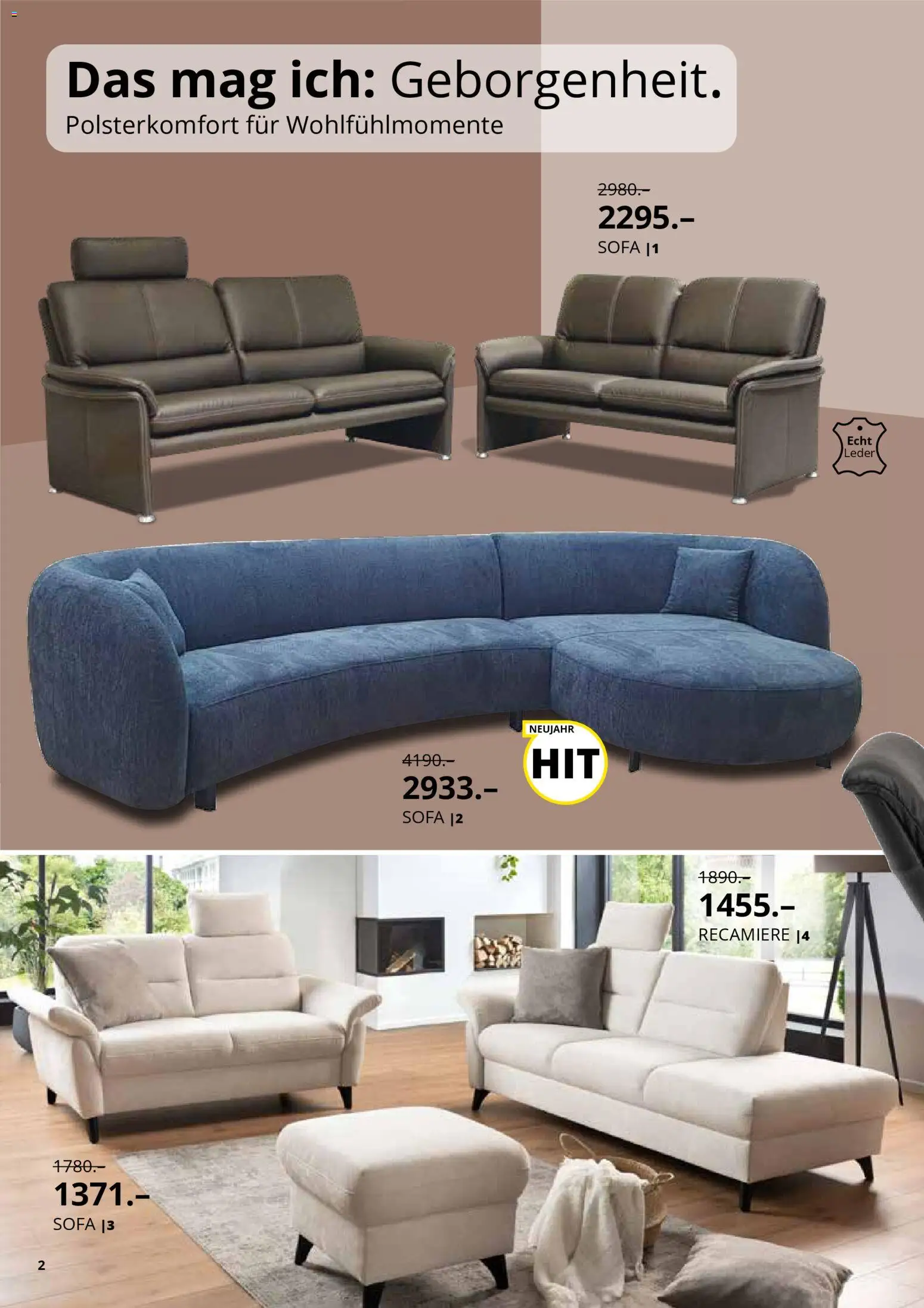 Aligro Aktionen Diga Chavannes, Matran, Genf, Sitten, Schlieren, Gossau SG, Frauenfeld, Rapperswil-Jona, Sargans, Bern, Brüttisellen, Prattel – gültig ab 01.01.2026 | Seite: 2 | Produkte: Sofa