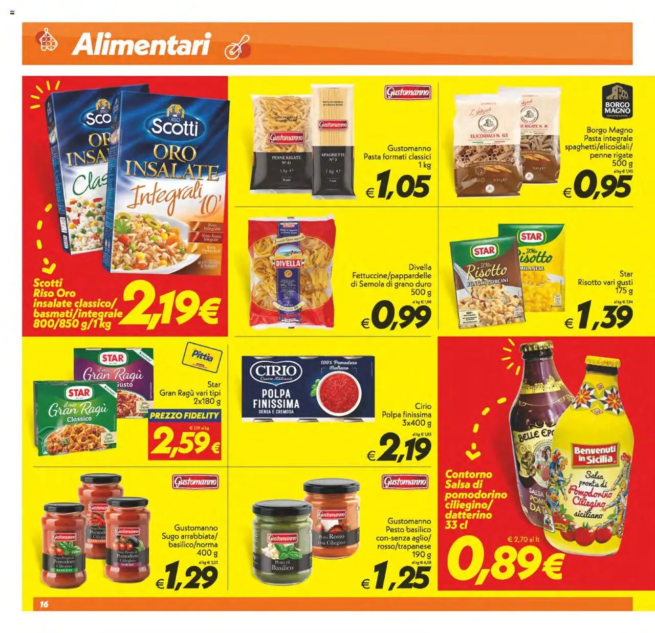 Volantino SuperConveniente del 24.07.2025 | Pagina: 16 | Prodotti: Pomodoro, Pasta, Funghi, Penne