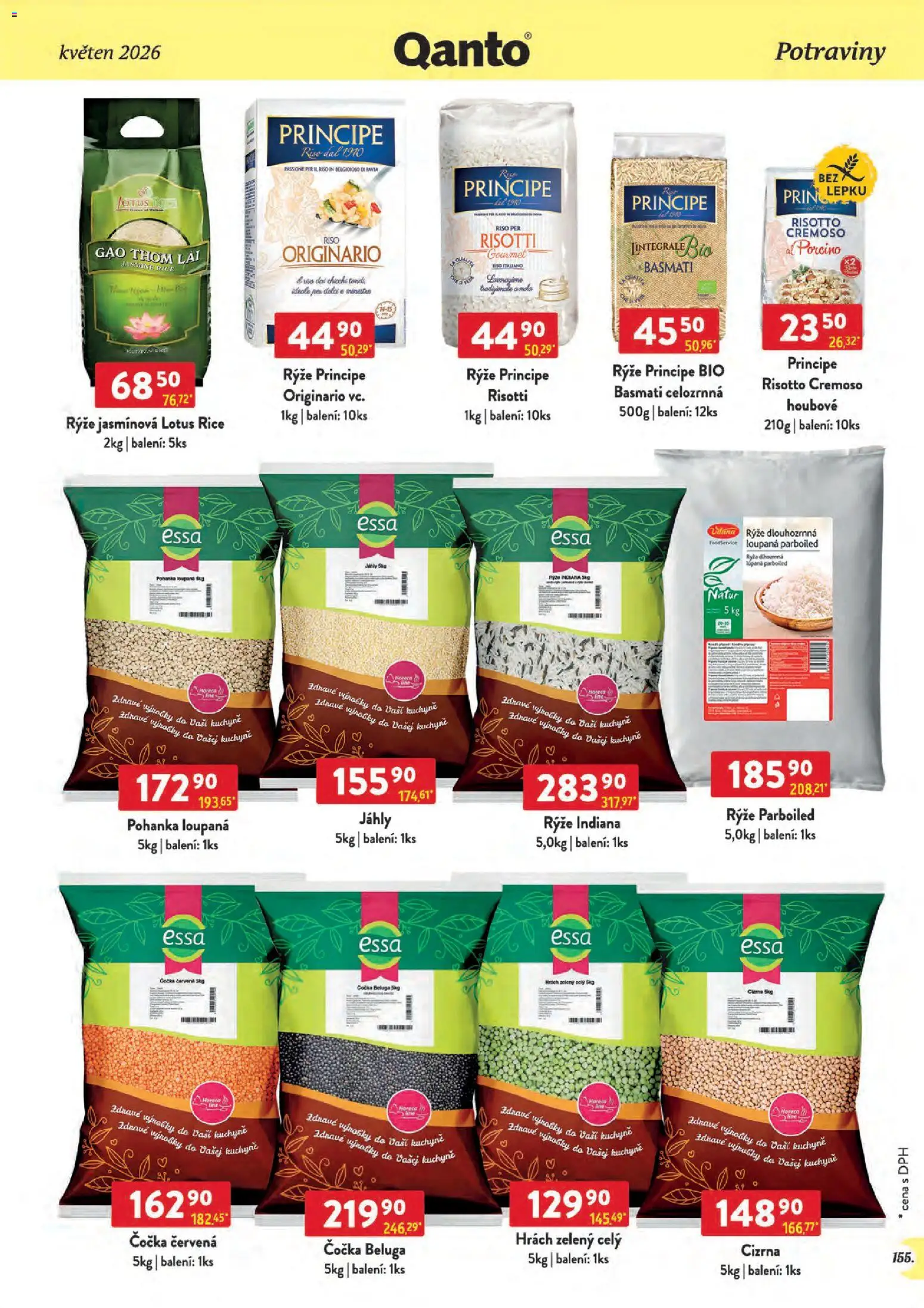 Astur & Qanto leták - Velkoobchod 05/2026 od 01.05.2026 | Strana: 155 | Produkty: Rýže parboiled, Pohanka, Basmati, Kuchyně