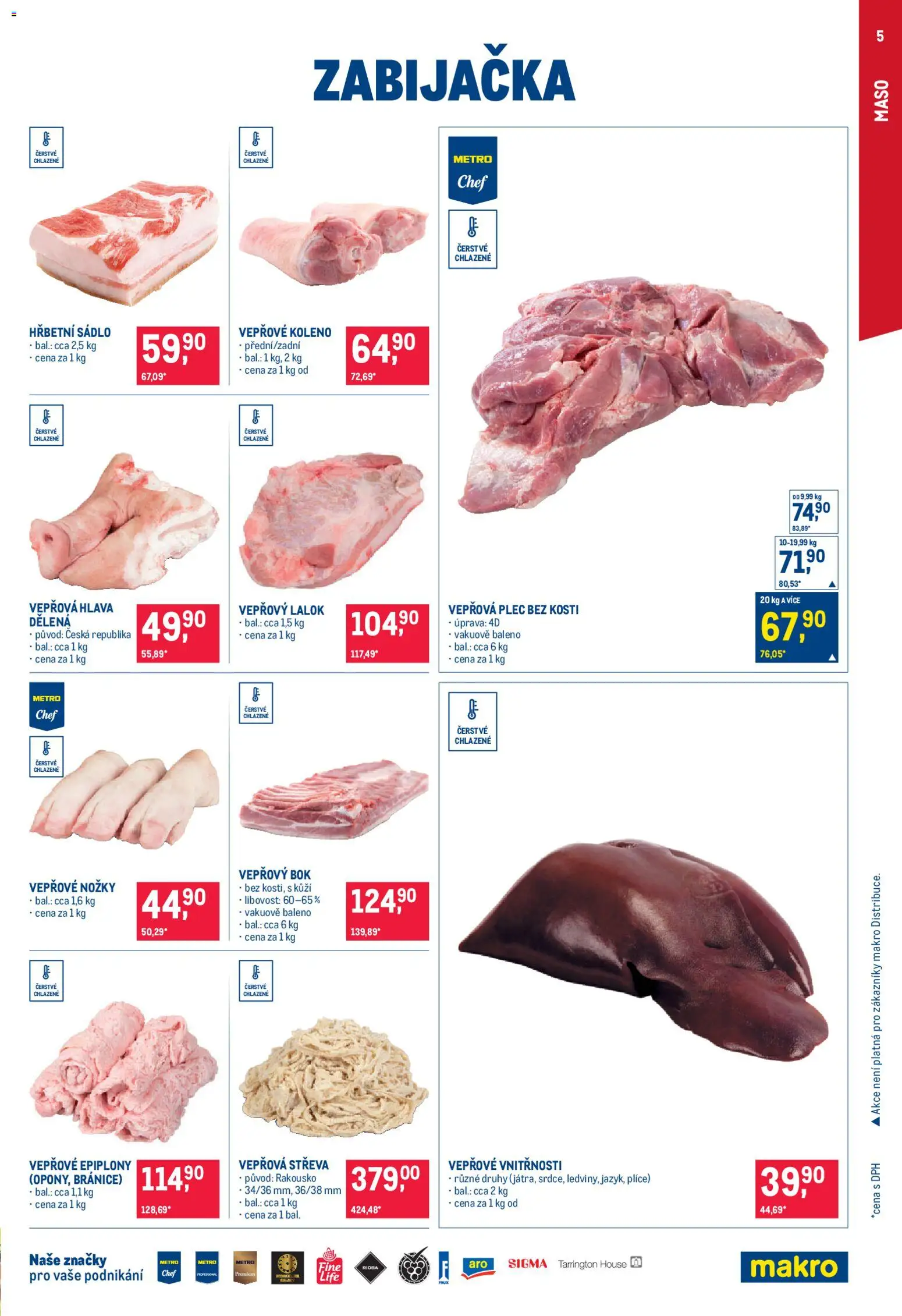 Makro leták - Gastronomie od 28.01.2026 | Strana: 5 | Produkty: Sádlo, Vepřové koleno, Vepřová plec, Hřbetní sádlo