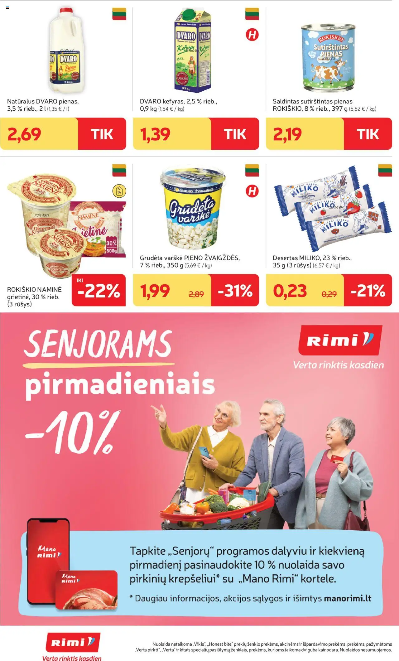 Rimi - Leidinys│galioja nuo 02.09.2025 | Puslapis: 20 | Prekių: Pienas, Varškė, Grietinė, Sutirštintas pienas