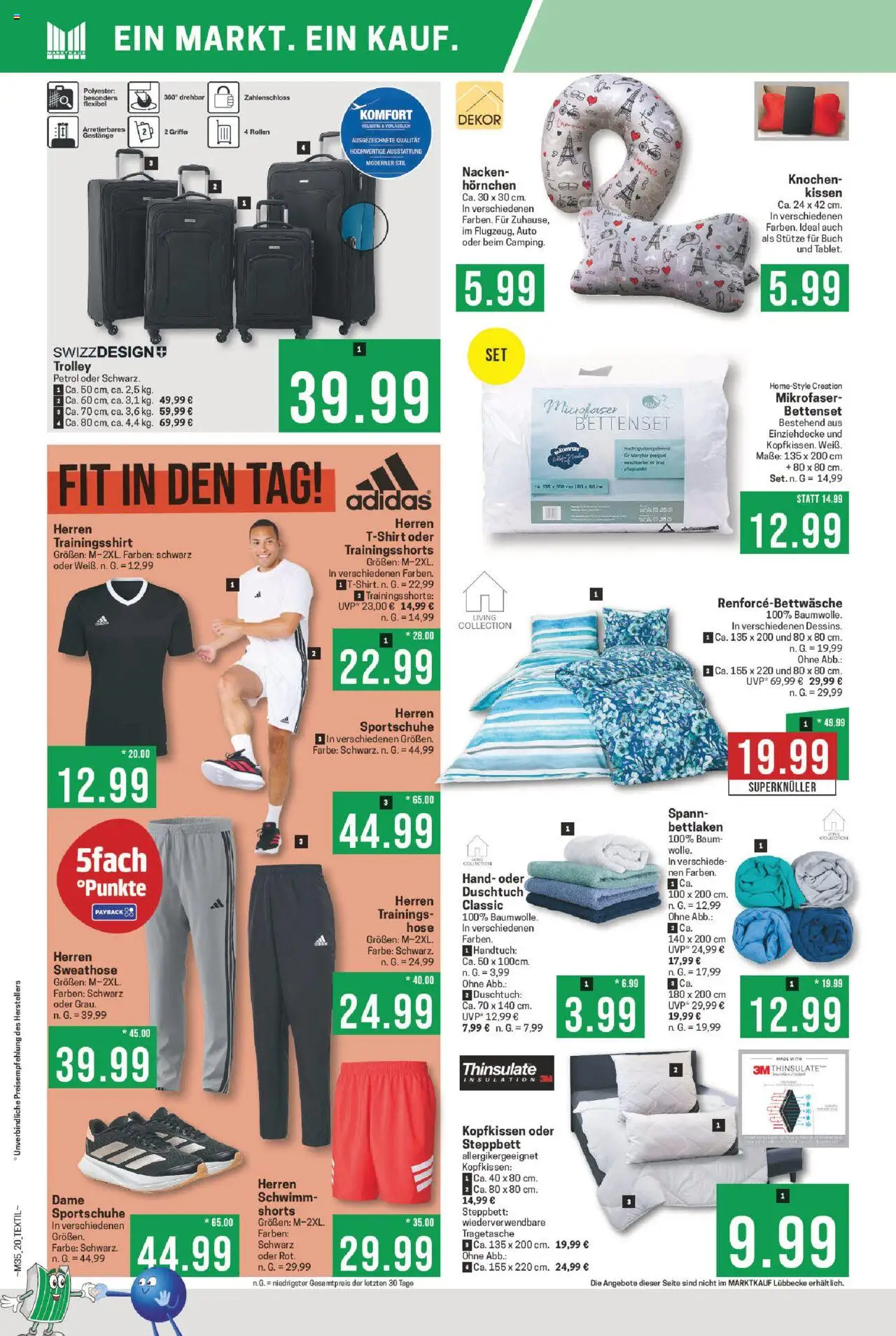 Marktkauf Prospekt 	 - gültig ab dem 25.08.2025 | Seite: 20 | Produkte: Sweathose, Kissen, Kopfkissen, Hose