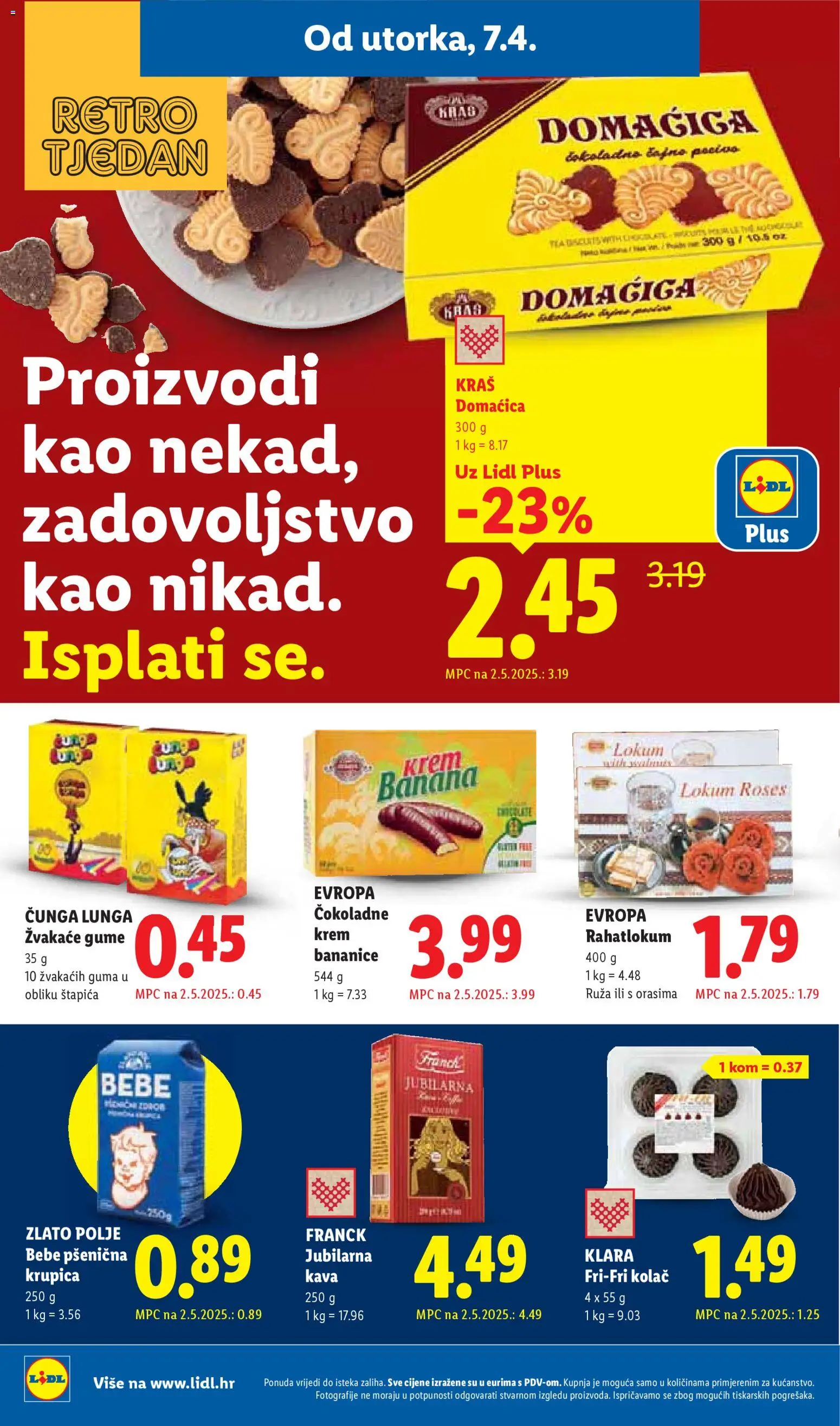 Lidl katalog | vrijedi od 07.04.2026 | Stranica: 6 | Proizvodi: Žvakaće gume, Kava, Krupica, Pecivo