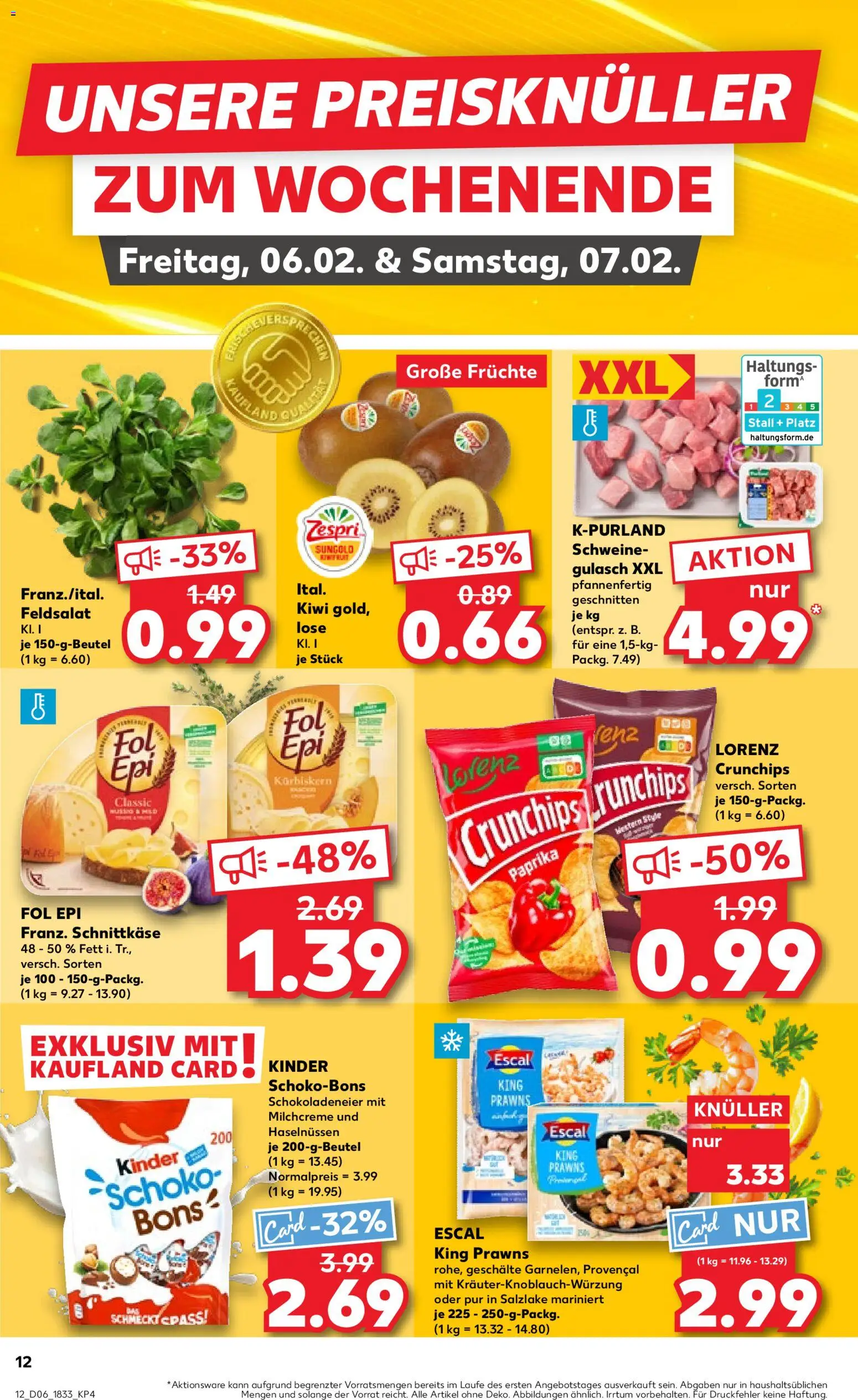 Kaufland prospekt Bremen	 – gültig ab 05.02.2026 | Seite: 12 | Produkte: Paprika, Gulasch, Chips, Kiwi