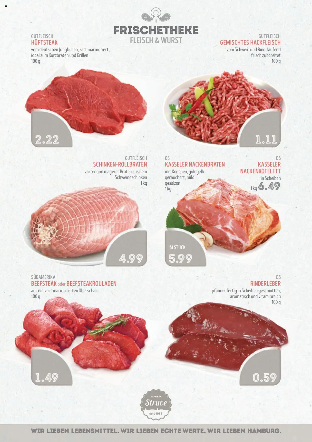 Edeka Struve Prospekt 	 – gültig ab 06.10.2025 | Seite: 4 | Produkte: Wurst, Fleisch, Hackfleisch