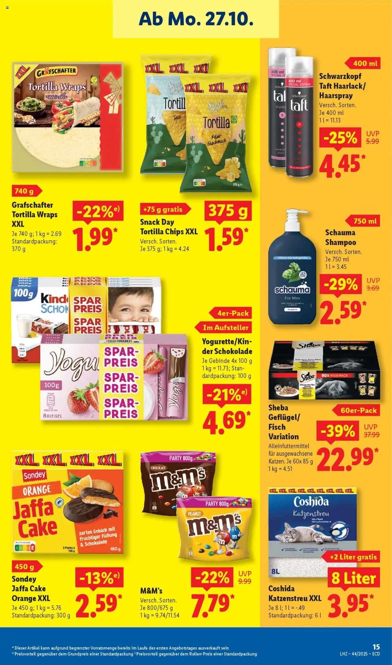 Lidl - Prospekt – gültig ab 27.10.2025 | Seite: 31 | Produkte: M&M's, Haarspray, Salz, Chips