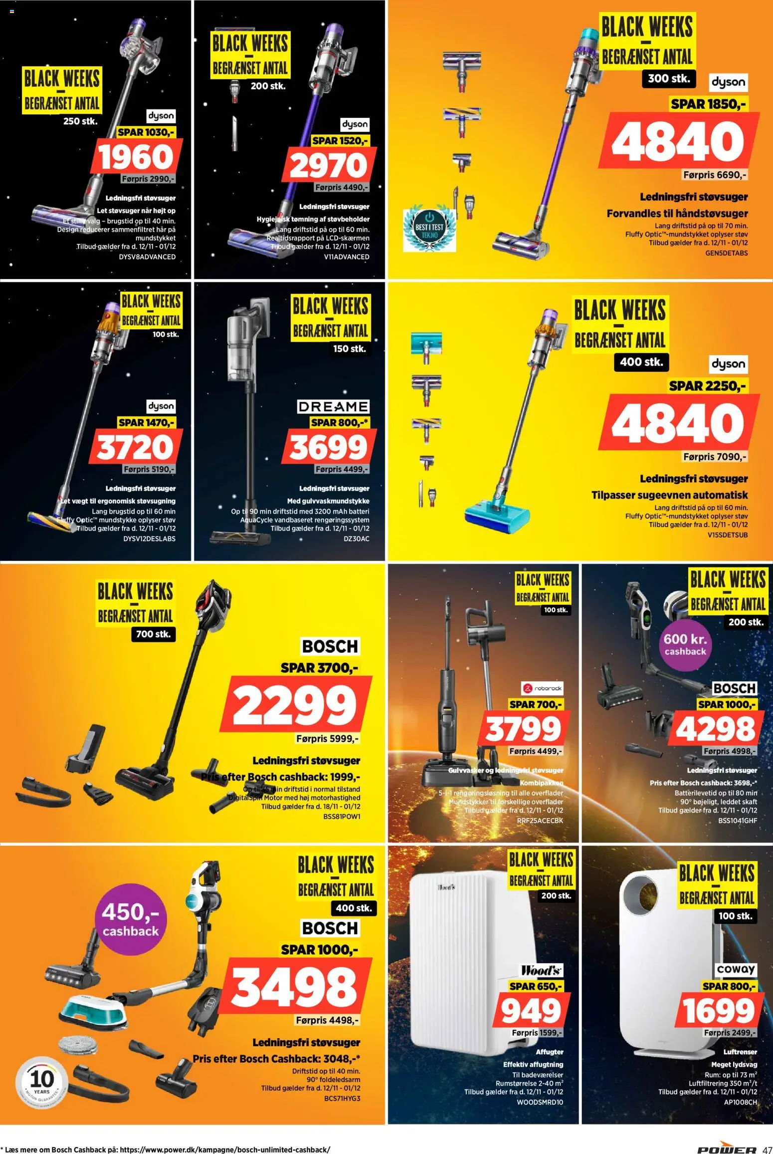 Power tilbudsavis – gyldig fra 28.11.2025 | Side: 47 | Produkter: Støvsuger, Luftrenser, Batteri