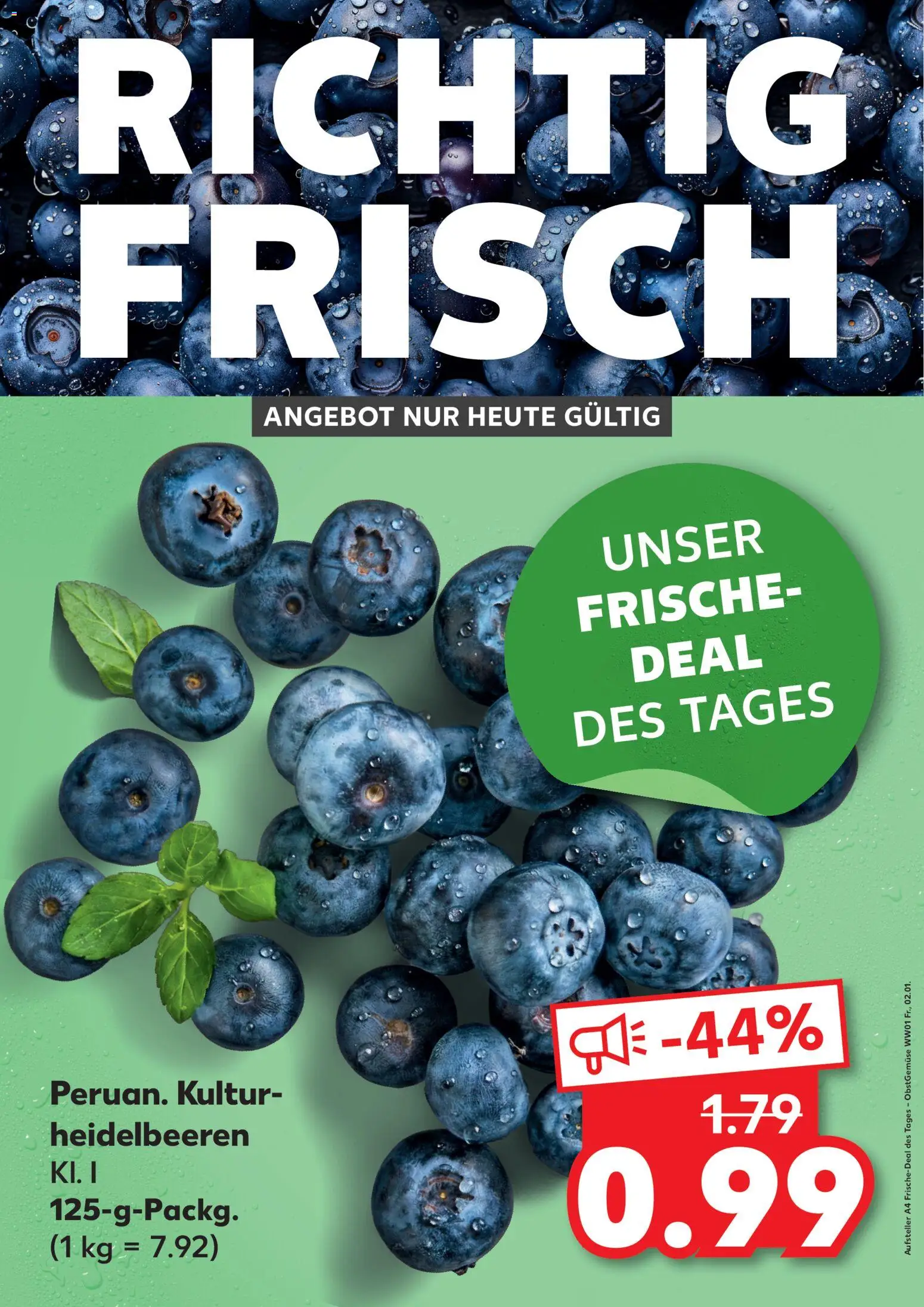 Kaufland prospekt Speyer	 – gültig ab 02.01.2026 | Seite: 1 | Produkte: Heidelbeeren