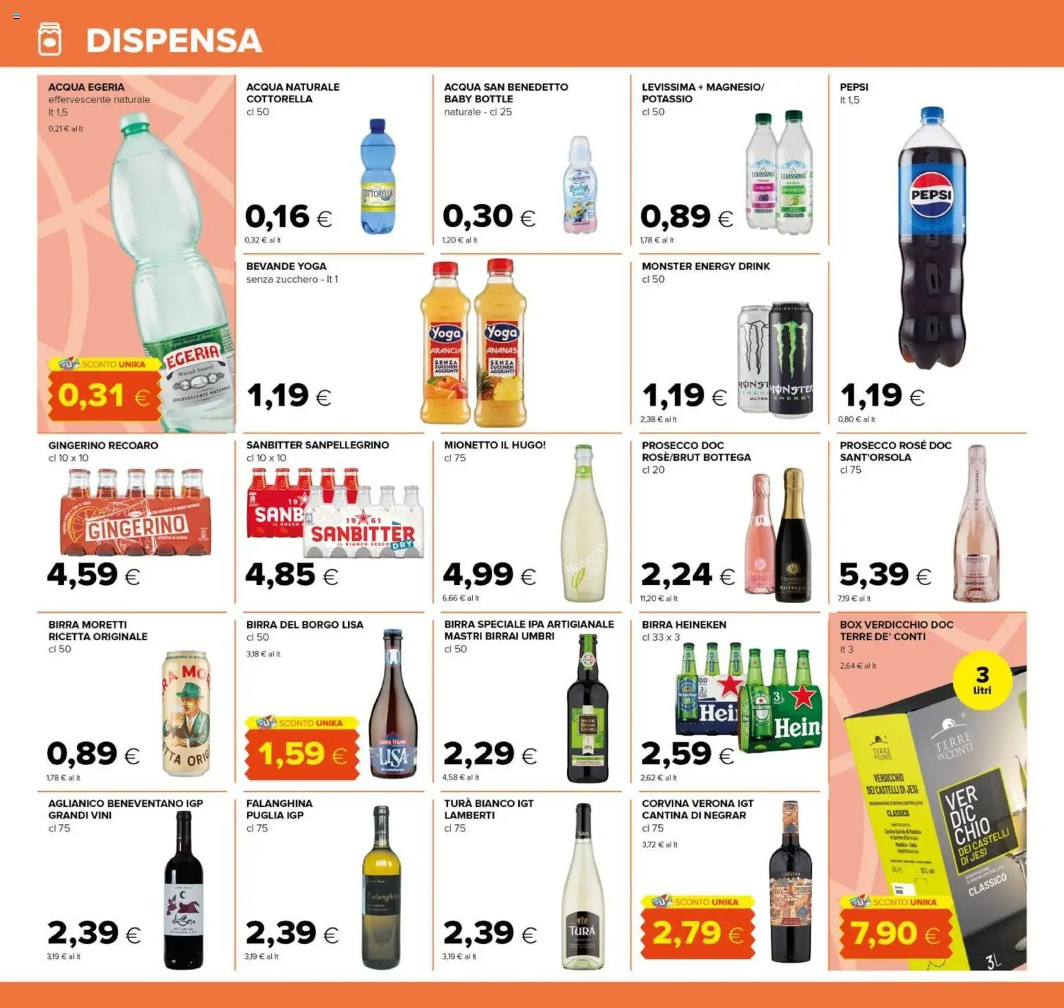 Volantino Tigre del 15.01.2026 | Pagina: 14 | Prodotti: Birra, Prosecco, Zucchero, Acqua naturale