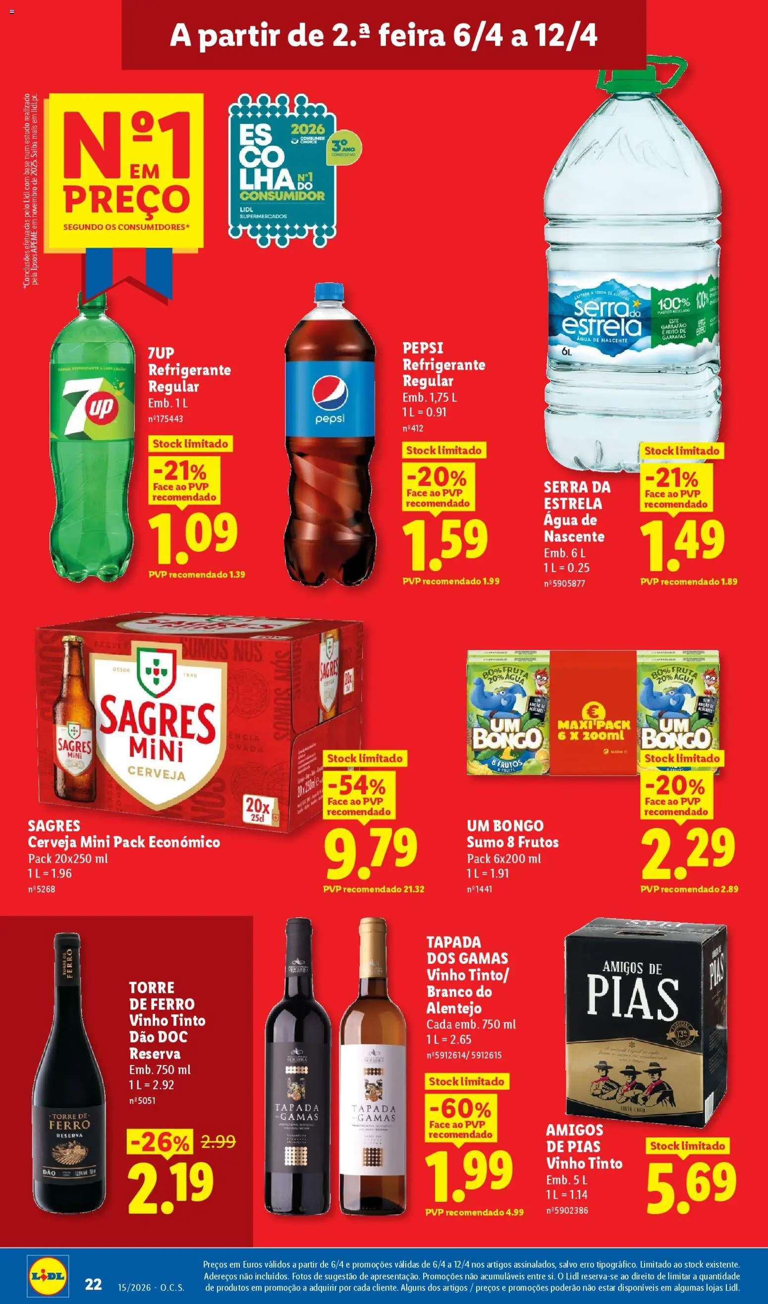 Lidl folheto │ válido de 06.04.2026 | Página: 22 | Produtos: Ferro, Base, Soda, Vinho tinto