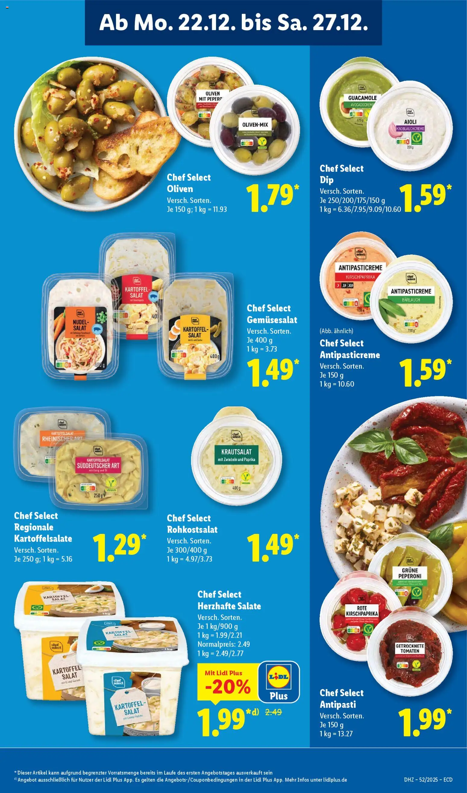 Lidl - Prospekt – gültig ab 22.12.2025 | Seite: 21 | Produkte: Tomaten, Zwiebeln, Paprika, Salat