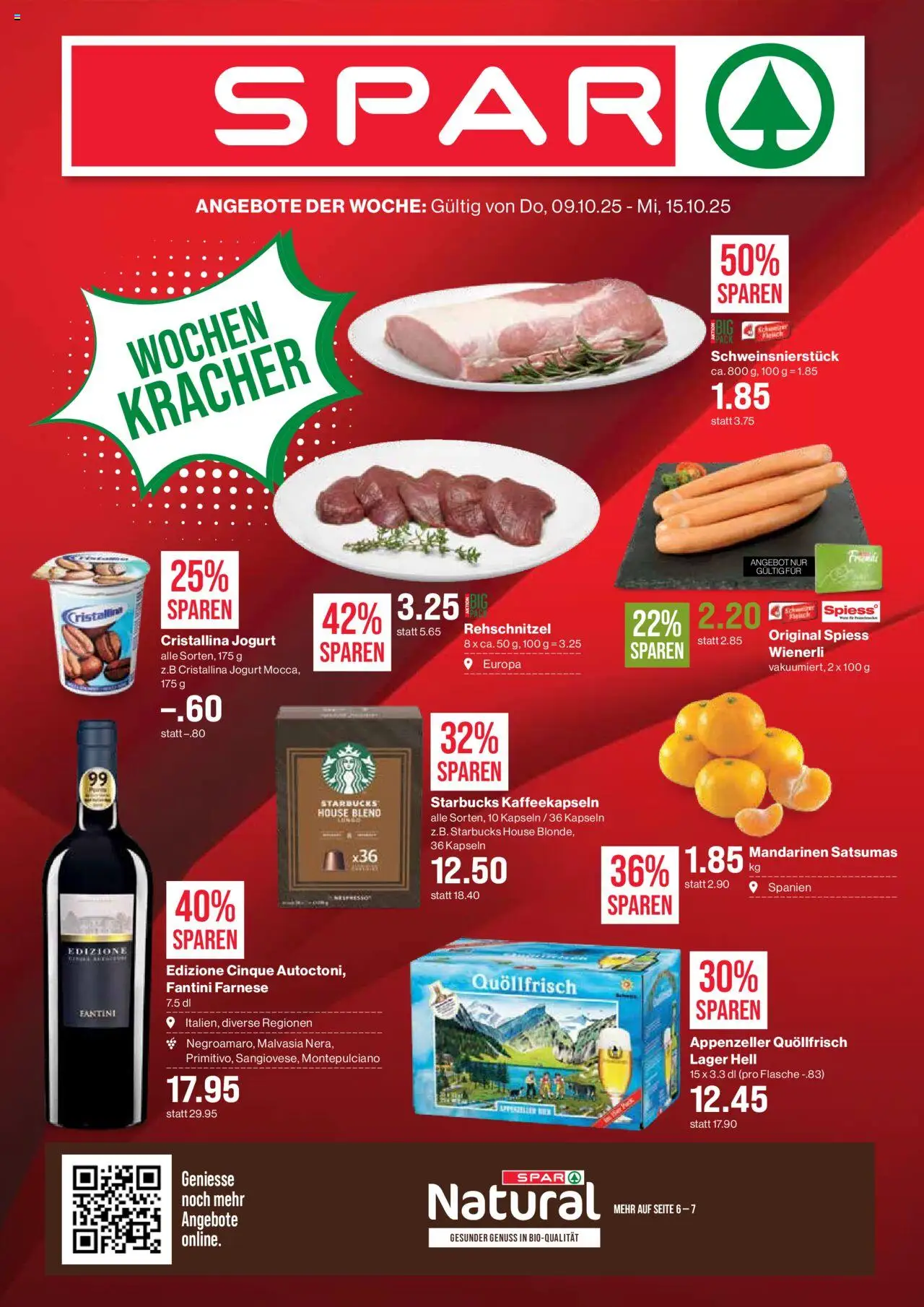 SPAR Aktionen – gültig ab 09.10.2025 | Seite: 1 | Produkte: Mandarinen