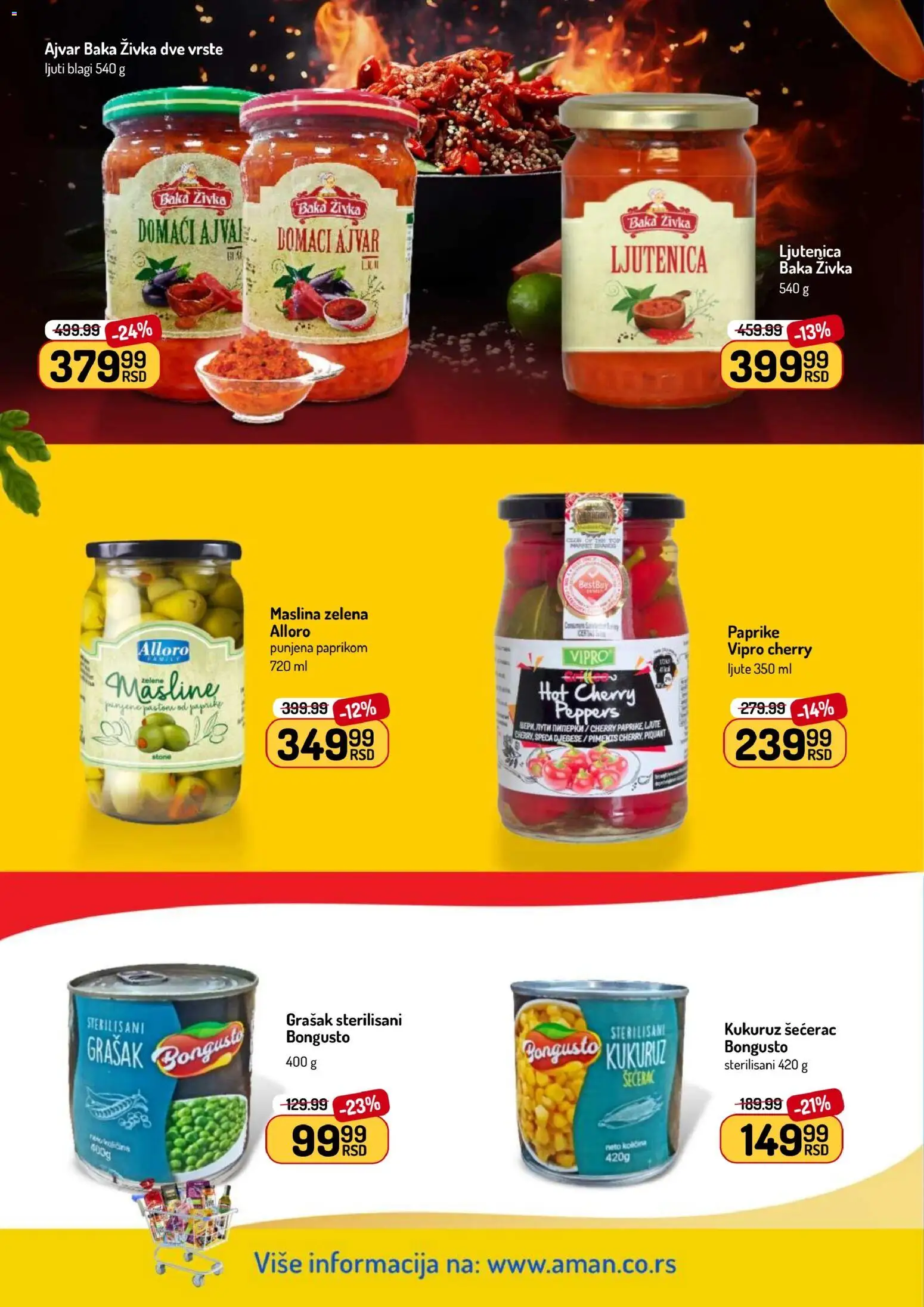 Aman katalog - važi od 16.02.2026 | Strana: 20 | Proizvode: Masline, Ajvar, Grašak, Kukuruz