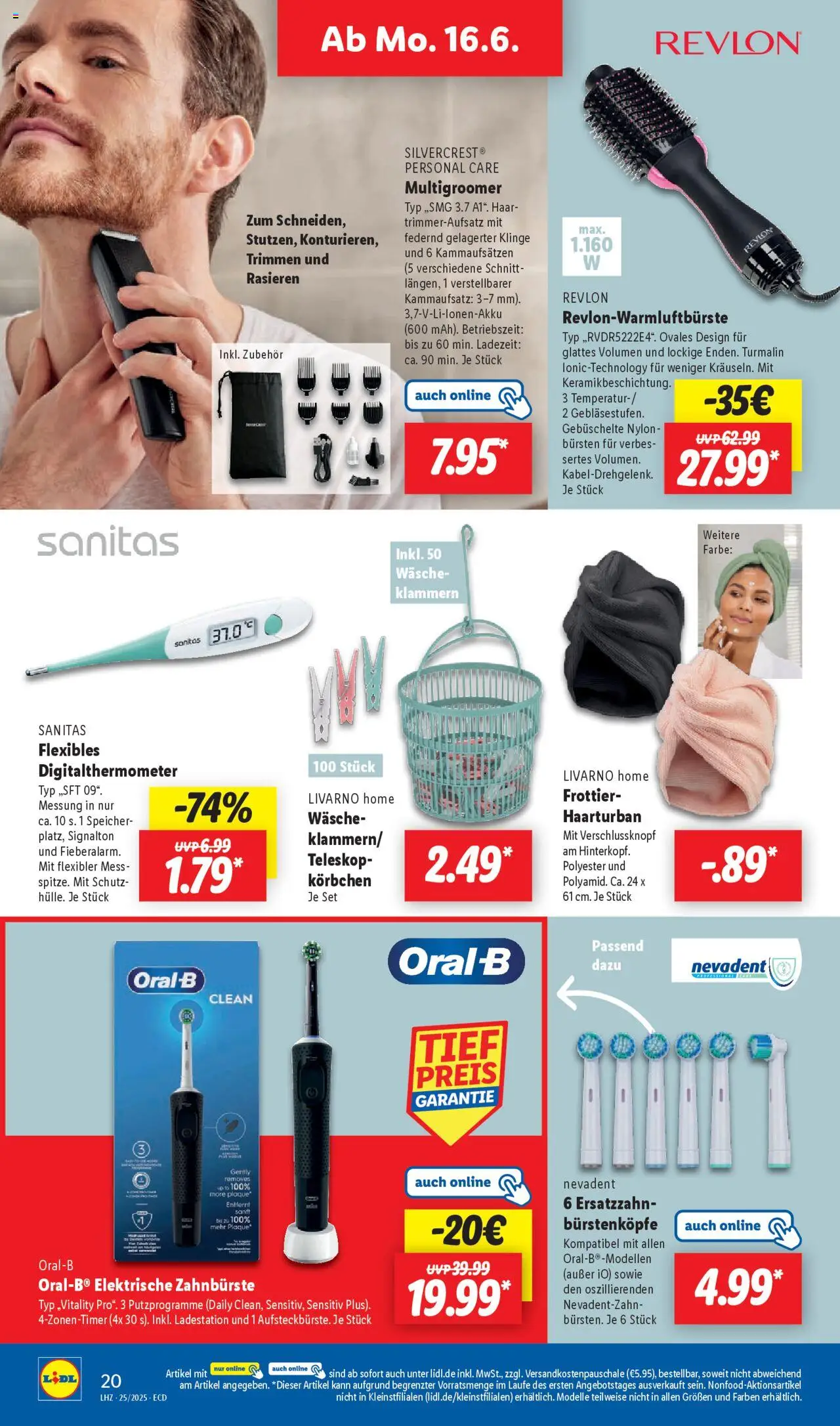 Lidl Prospekt 	 - gültig ab dem 16.06.2025 | Seite: 26 | Produkte: Thermometer, Elektrische zahnbürste, Zahnbürste