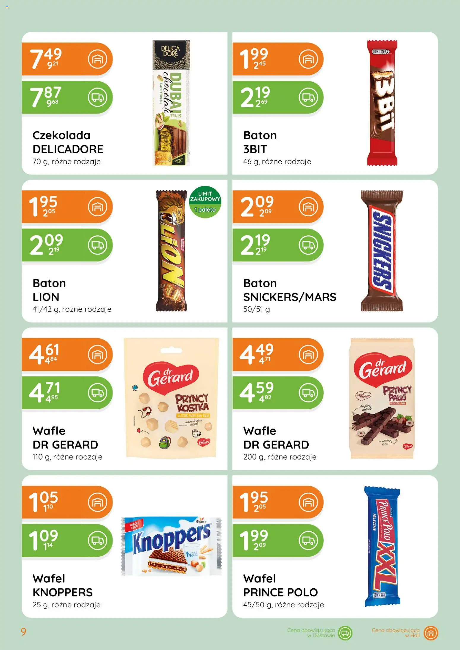 Eurocash gazetka - Ofensywa Spożywcza od 02.04.2026 | Strona: 9 | Produkty: Prince polo xxl, Wafle, Baton, Czekolada