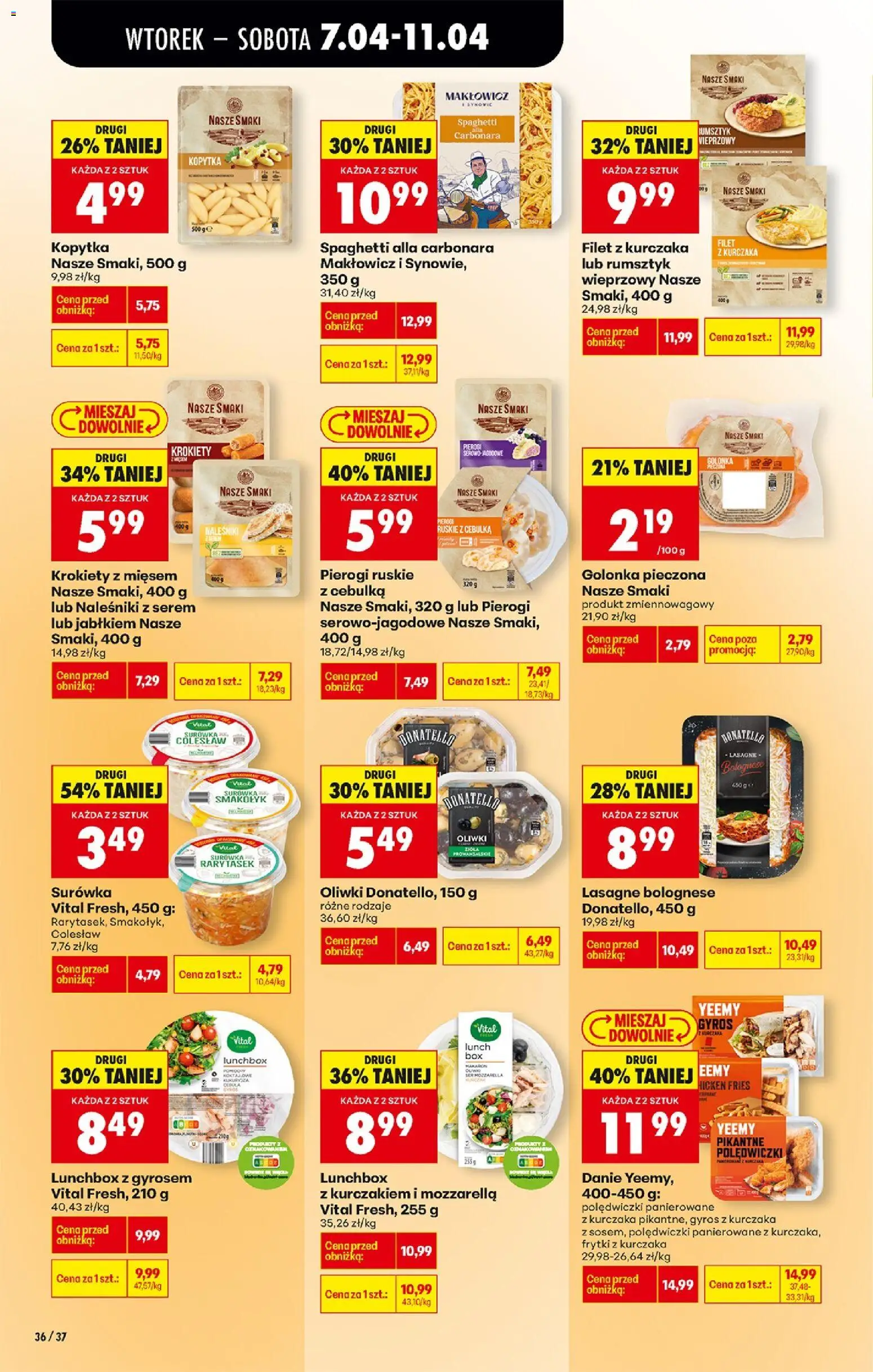 Biedronka Polsko leták od 07.04.2026 | Strana: 46 | Produkty: Coleslaw, Gyros, Lunch, Lasagne