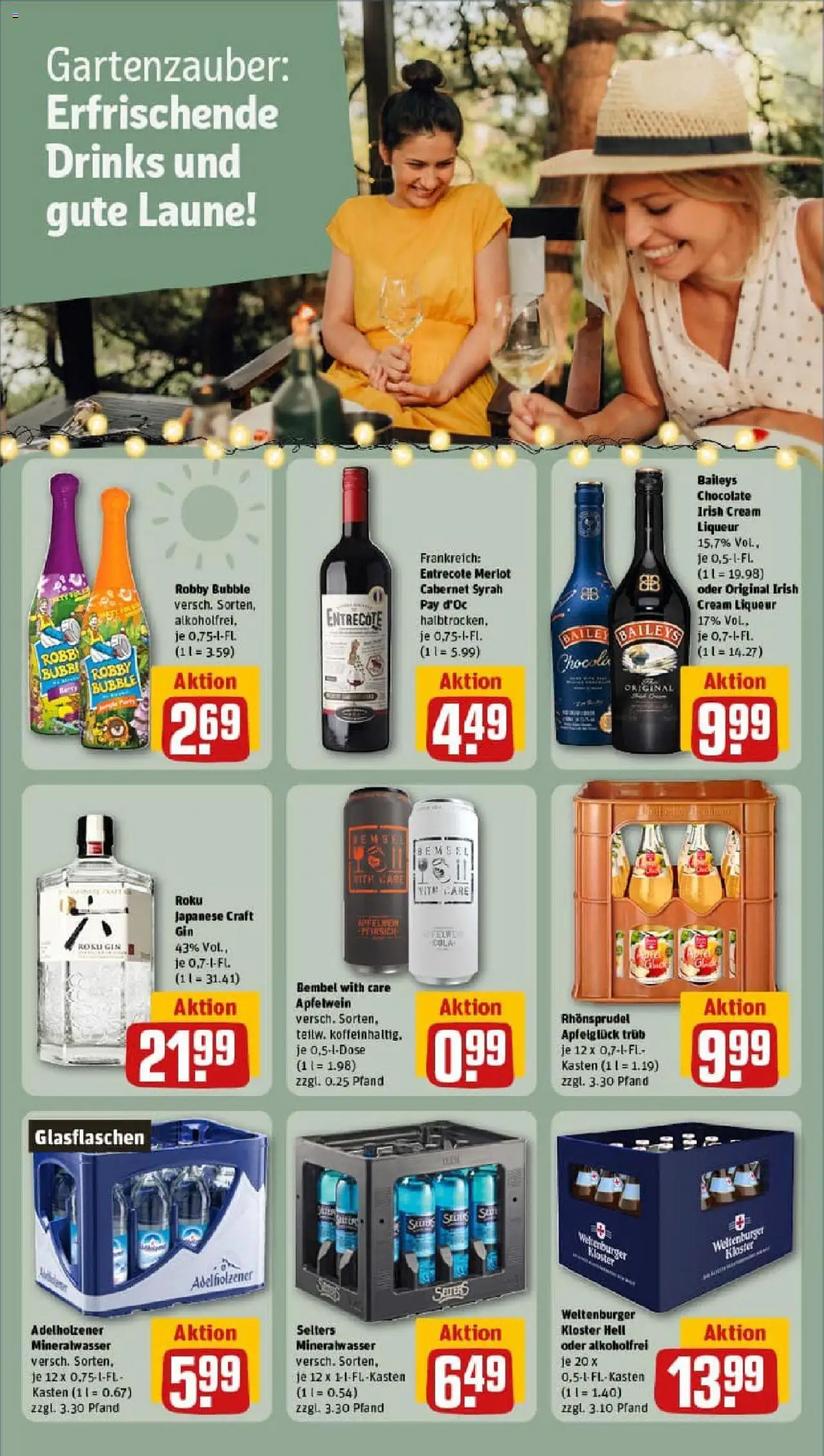 Rewe prospekt Bad Arolsen	 - gültig ab dem 24.08.2025 | Seite: 19 | Produkte: Adelholzener, Apple, Rhonsprudel, Gin