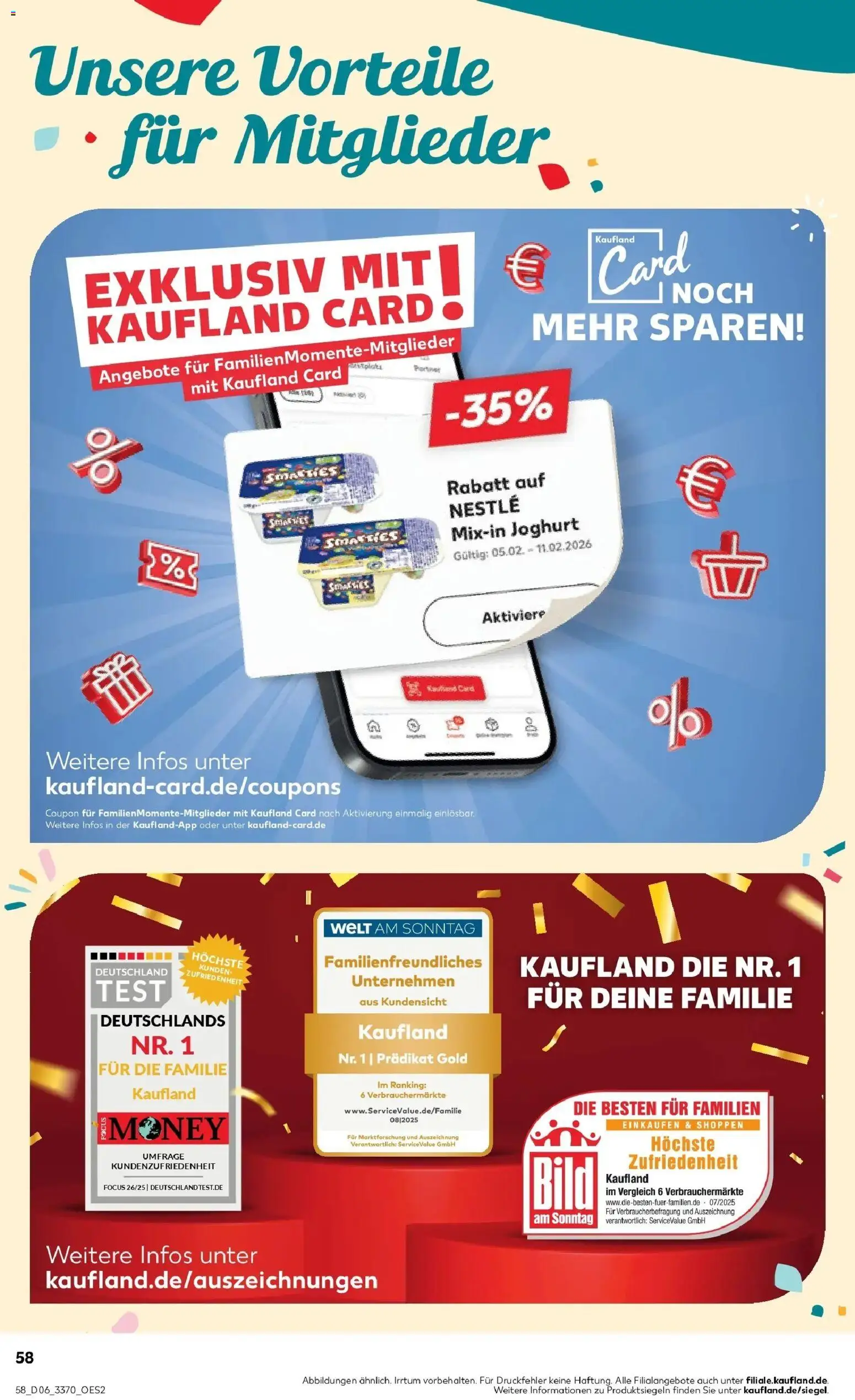 Kaufland prospekt Sonneberg	 – gültig ab 09.02.2026 | Seite: 58 | Produkte: Joghurt, Smarties