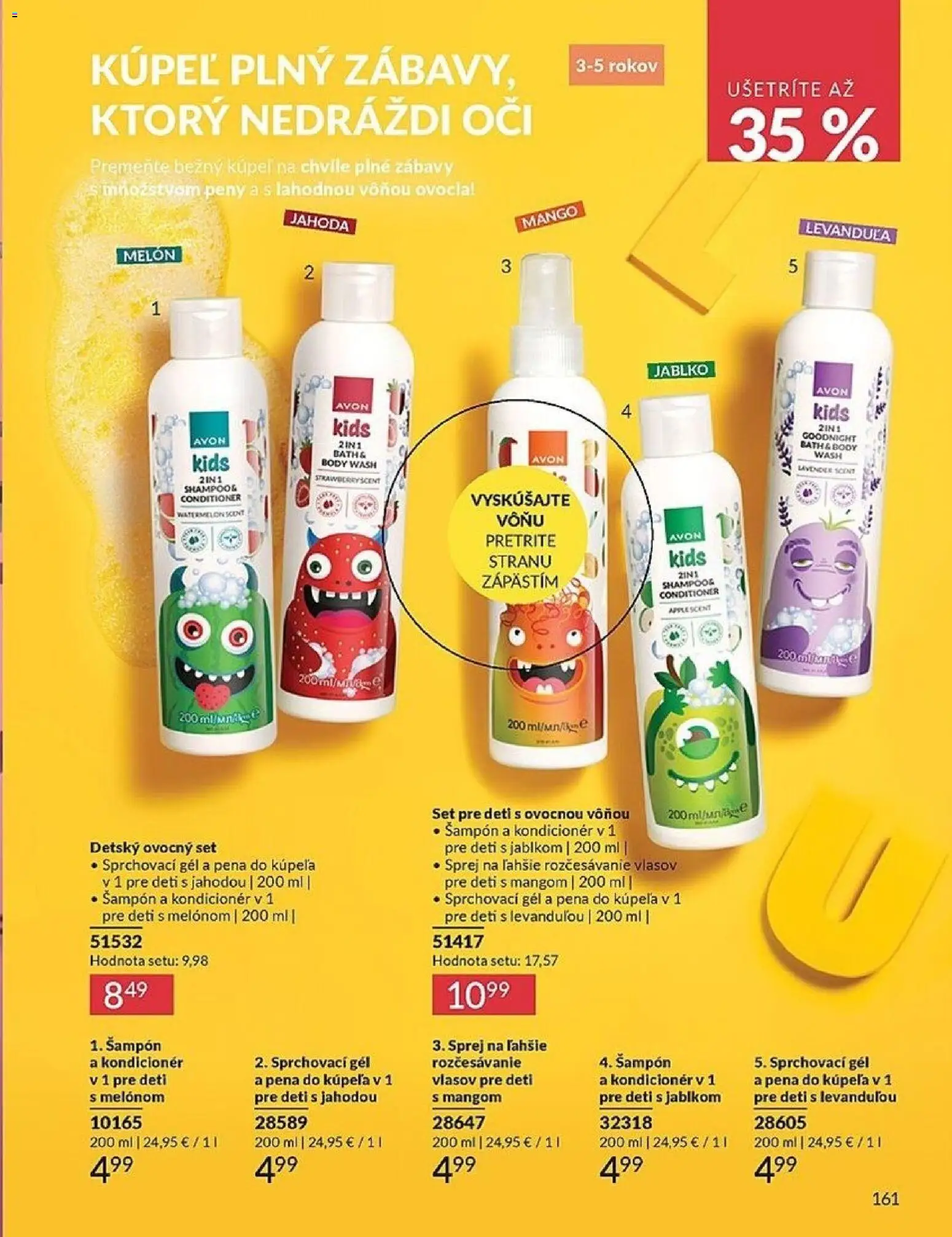 Nové Avon akcie – leták je platný od 01.01.2026 | Strana: 161 | Produkty: Apple, Šampón, Pena do kúpeľa, Melón