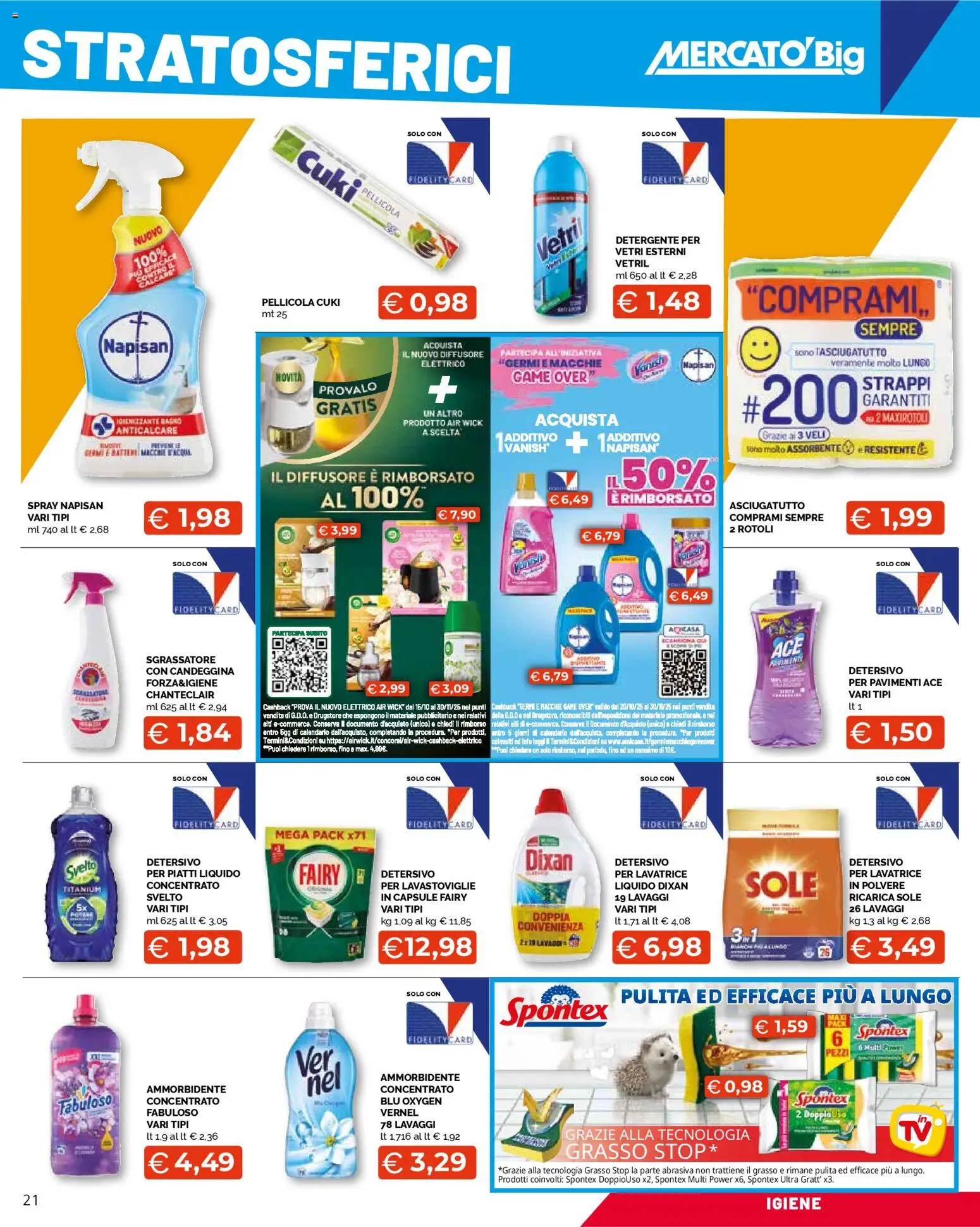 Volantino Mercatò del 10.11.2025 | Pagina: 21 | Prodotti: Candeggina, Lavastoviglie, Asciugatutto, Pellicola