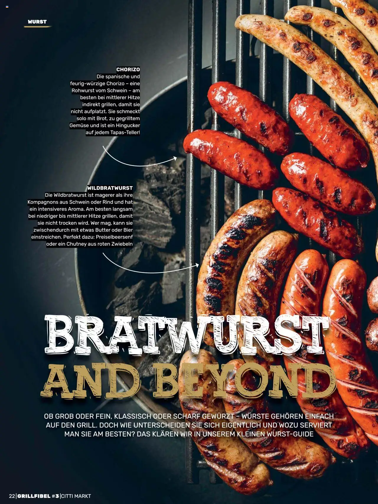 CITTI Markt Grill Fibel - gültig ab dem 25.06.2025 | Seite: 22 | Produkte: Butter, Zwiebeln, Gemüse, Wurst