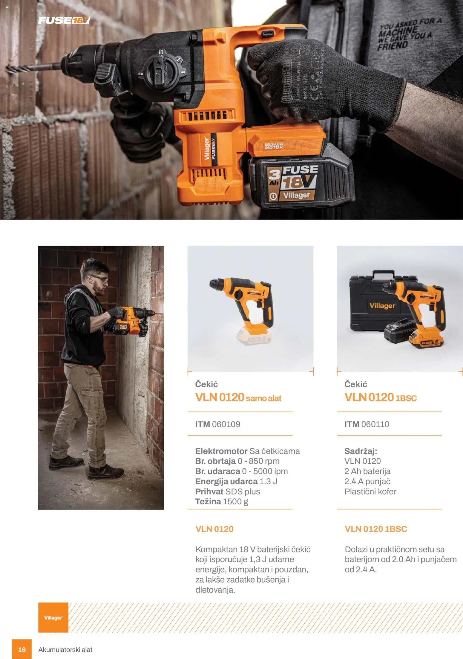 Villager katalog - važi od 24.02.2026 | Strana: 16 | Proizvode: Kofer, Čekić, Baterija