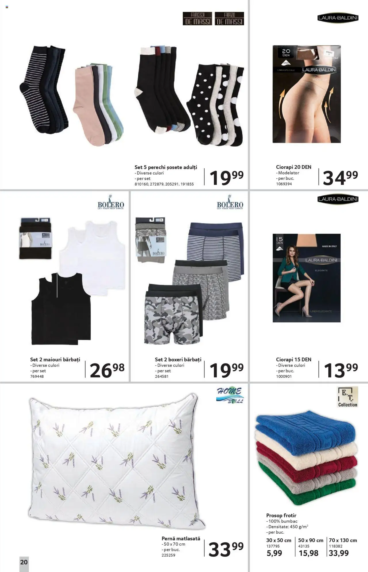 Catalog Selgros - Sibiu – valabil de la 22.08.2025 | Pagină: 20 | Produse: Pernă, Șosete, Boxeri