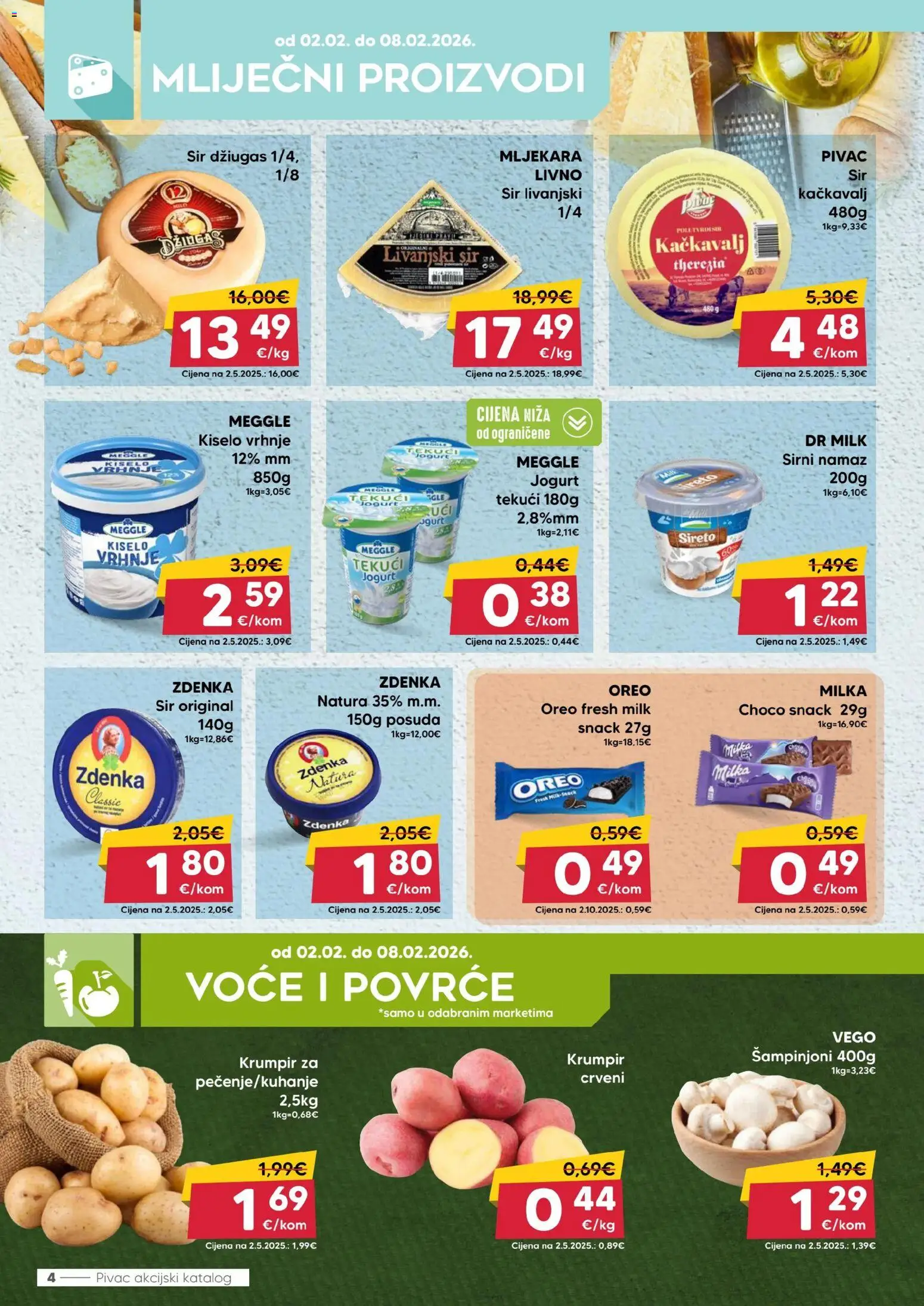 Pivac katalog | vrijedi od 02.02.2026 | Stranica: 4 | Proizvodi: Jogurt, Džiugas, Krumpir, Namaz