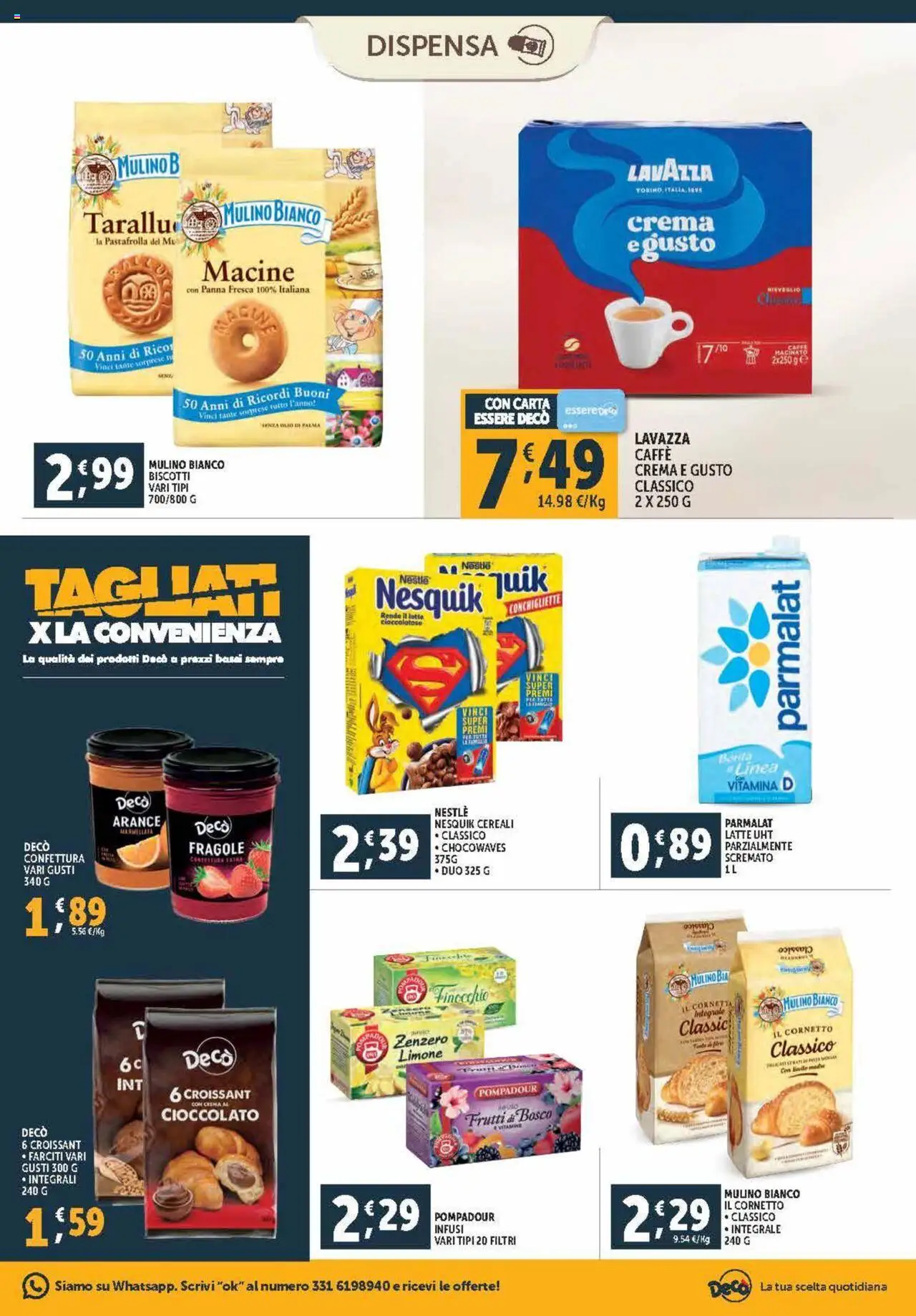 Volantino Decò del 04.10.2025 | Pagina: 9 | Prodotti: Cornetto, Panna, Limone, Lavazza